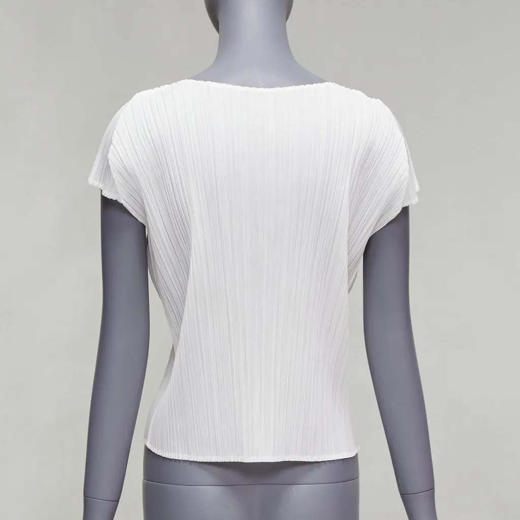 Issey Miyake Cucumber Print Top White Polyester Never worn - Box View