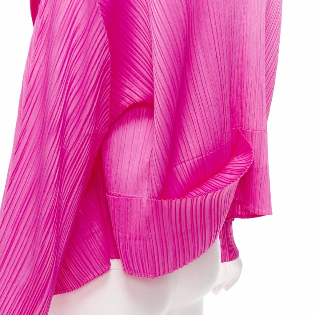 Issey Miyake Pink Pleated Cardigan - Detail 2
