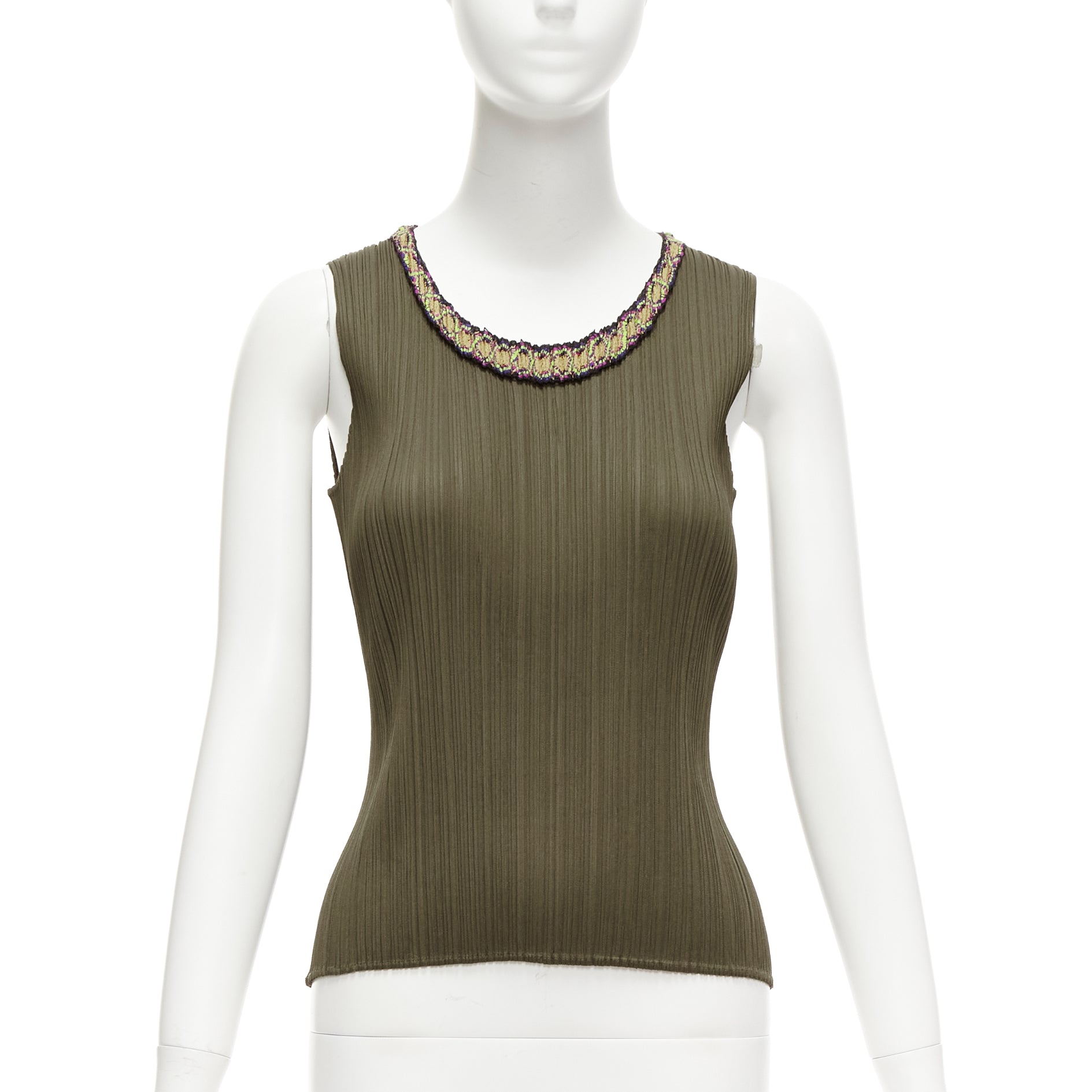 Issey Miyake Embroidery Plisse Vest
