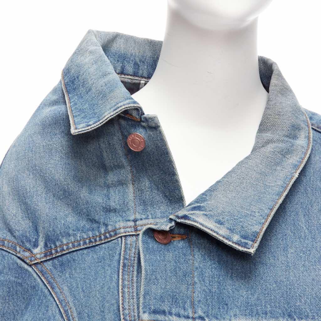 Balenciaga Washed Denim Deconstructed Jacket - Back view