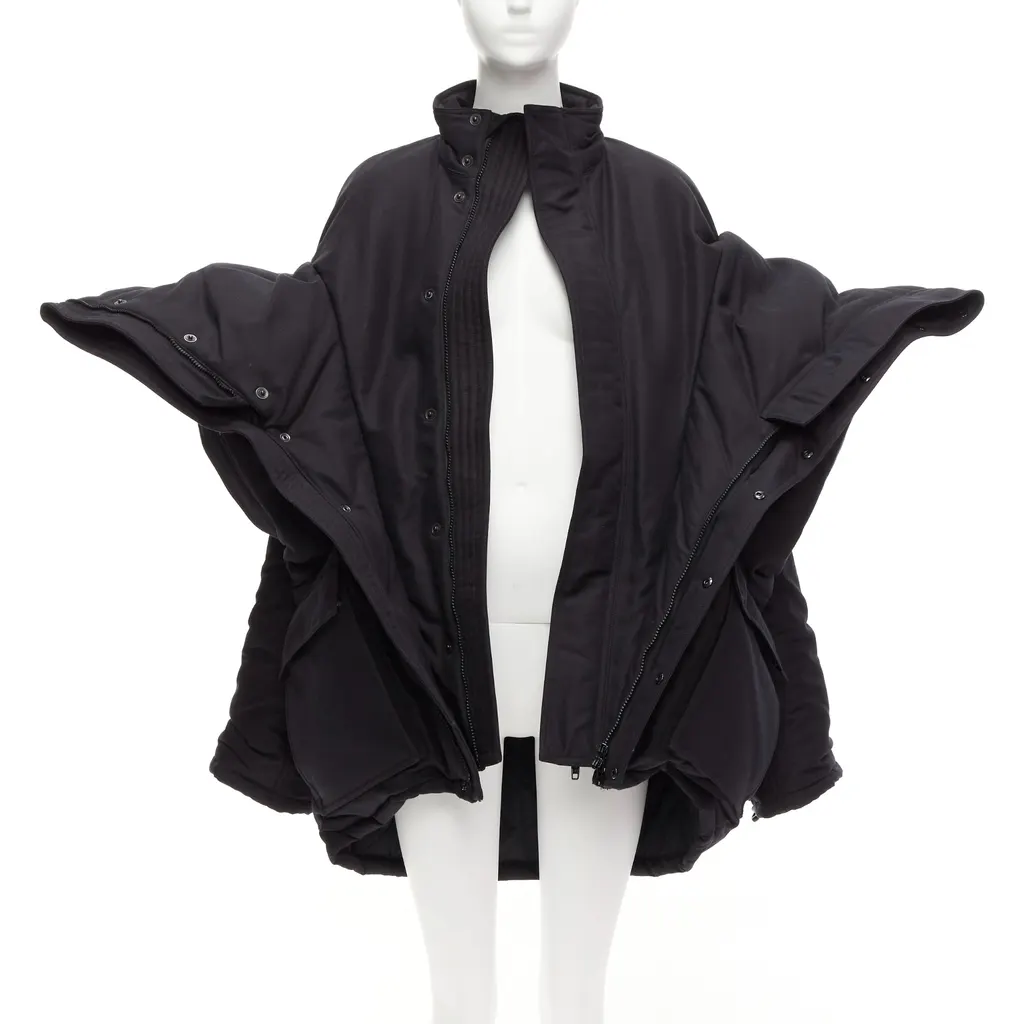Balenciaga CB Parka 681495 Black Polyamide Never worn - Back View