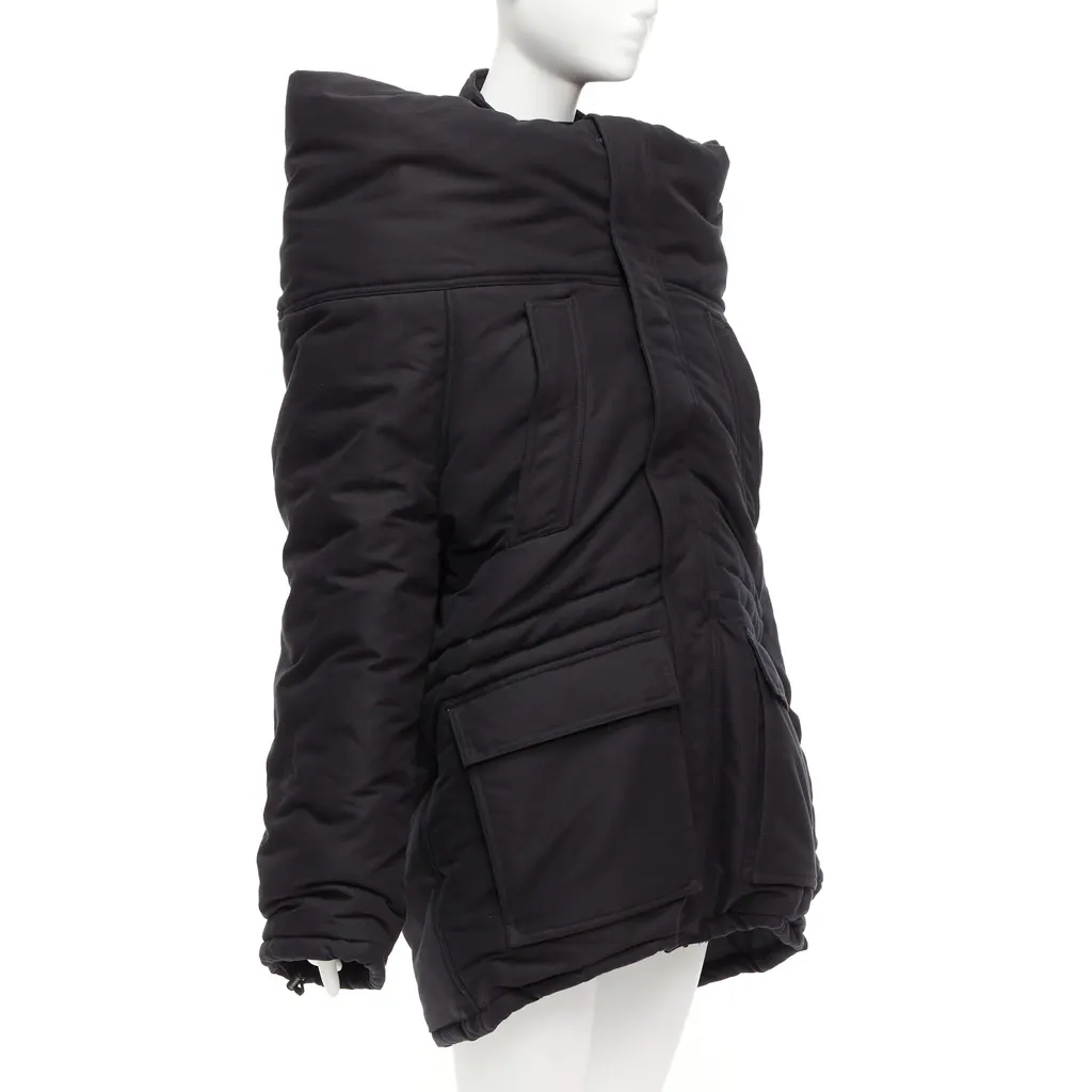 Balenciaga CB Parka 681495 Black Polyamide Never worn - Inside View