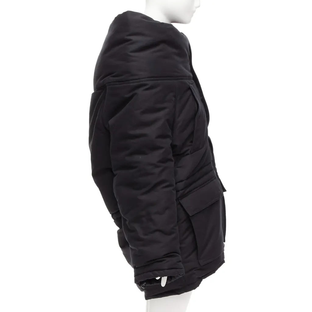 Balenciaga CB Parka 681495 Black Polyamide Never worn - Model View