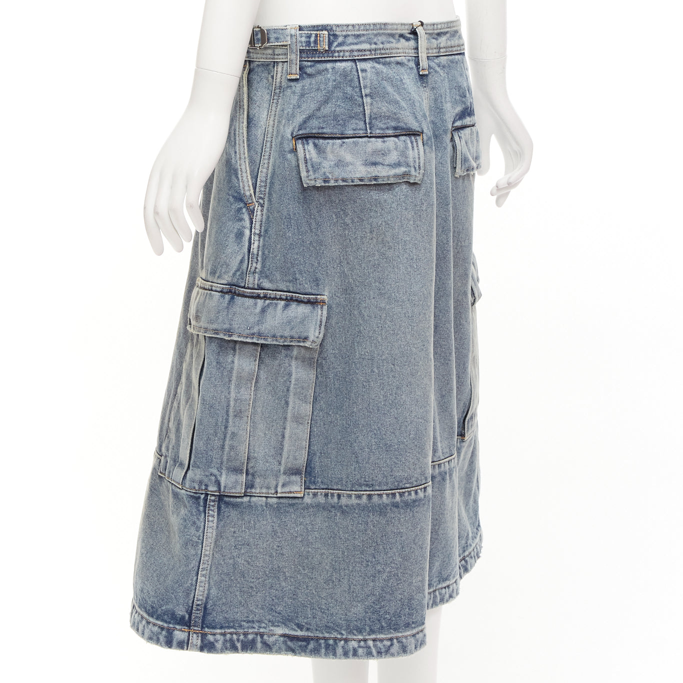 Balenciaga Cargo Denim Skirt - Detail 1