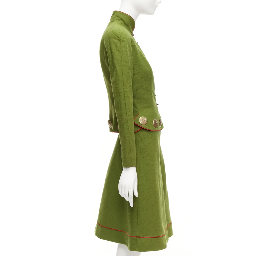 Dior Green Skirt Suit Green Cotton Never worn, with tag - Box View