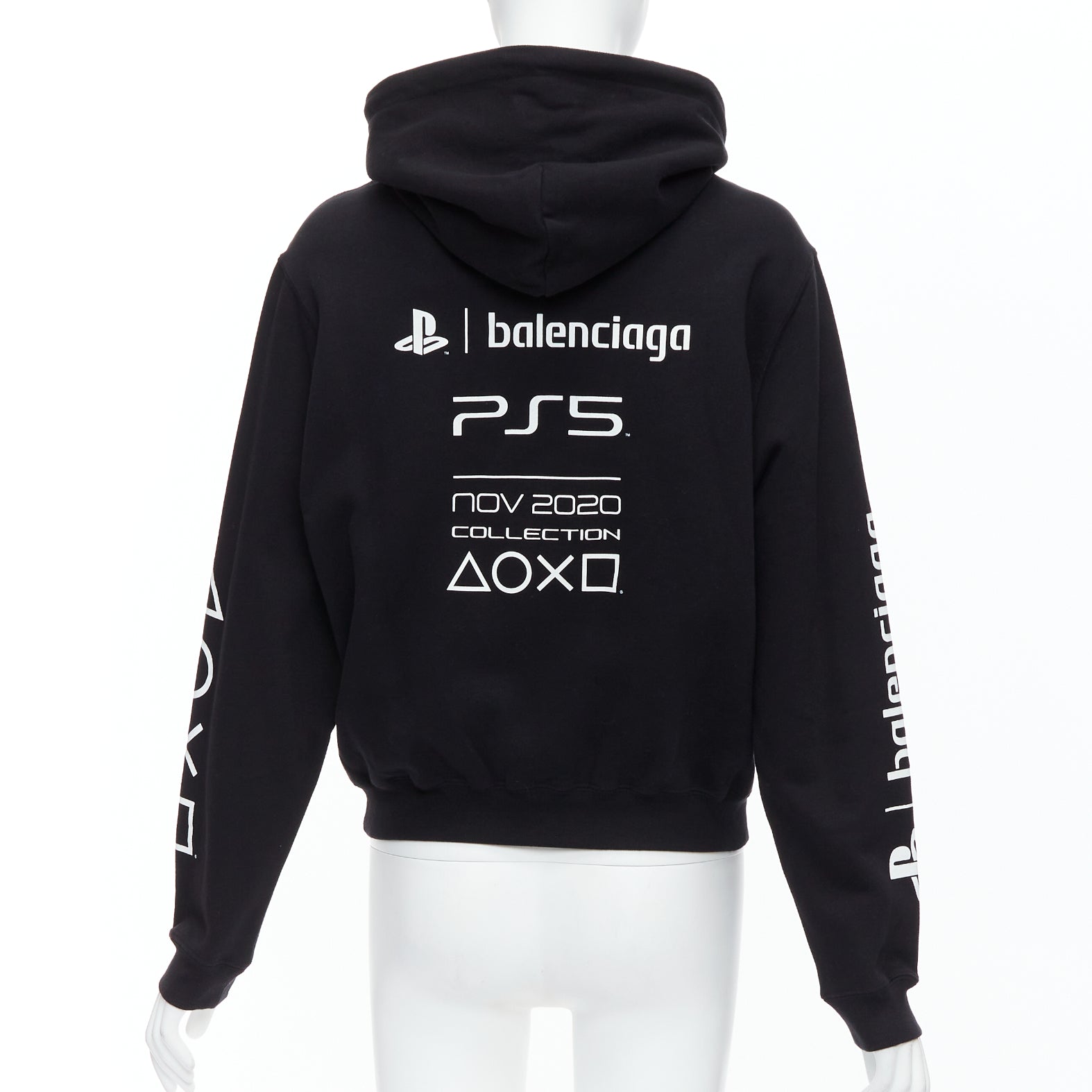 Balenciaga Logo Fitted Hoodie - Side view