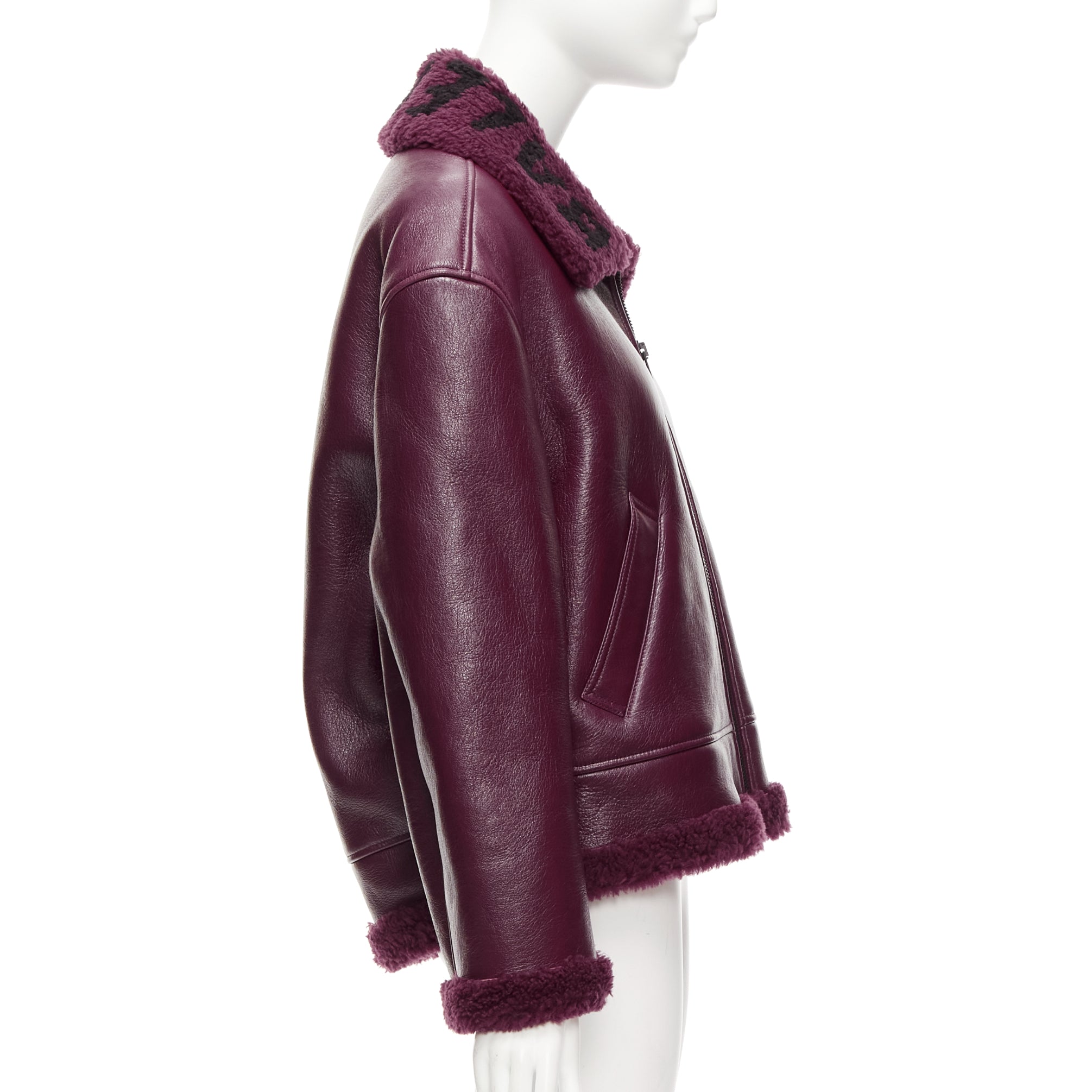Balenciaga Shearling Biker Jacket - Side view