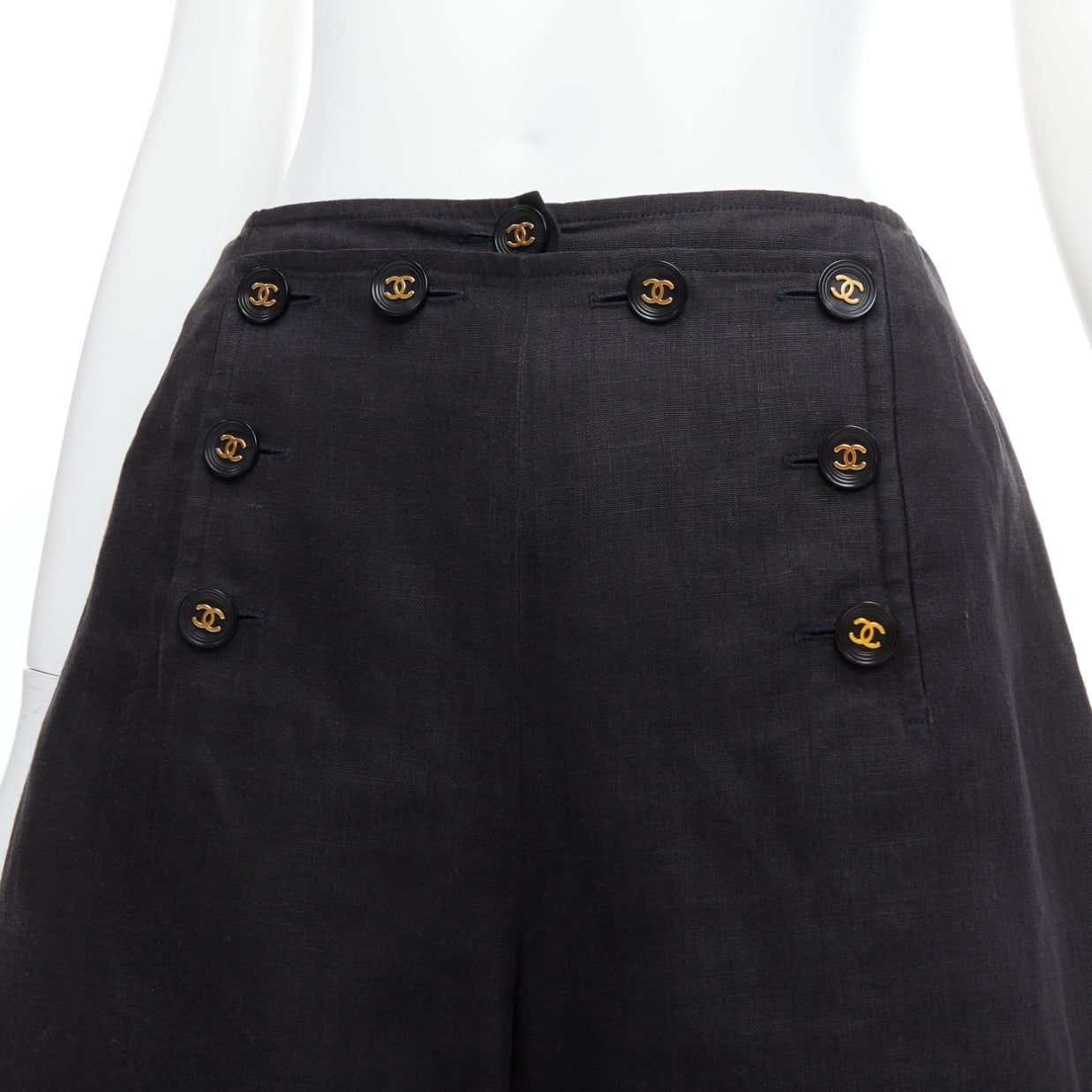 Chanel Gold Sailor Shorts - Back view