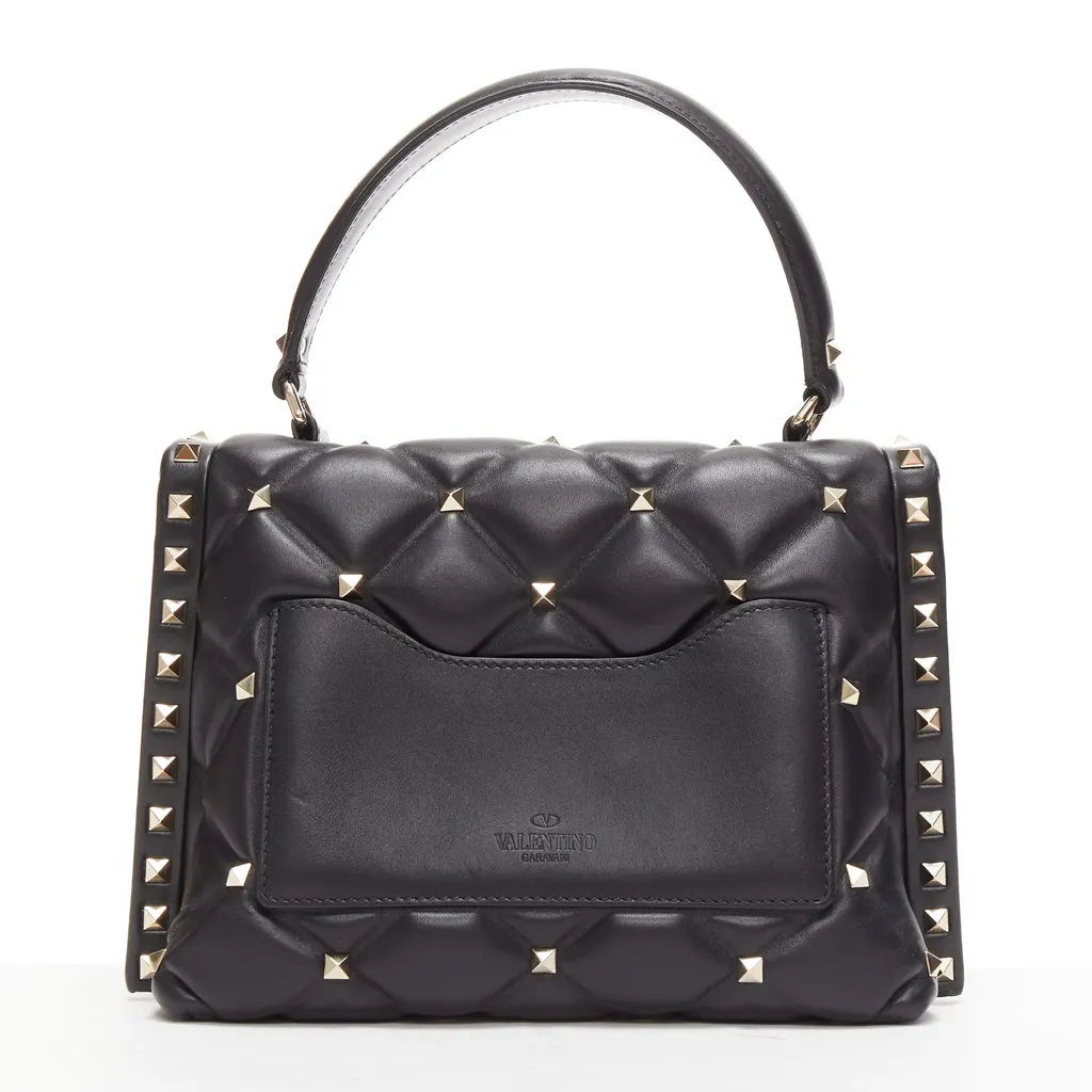 Valentino Candystud Black Leather Good - Box View
