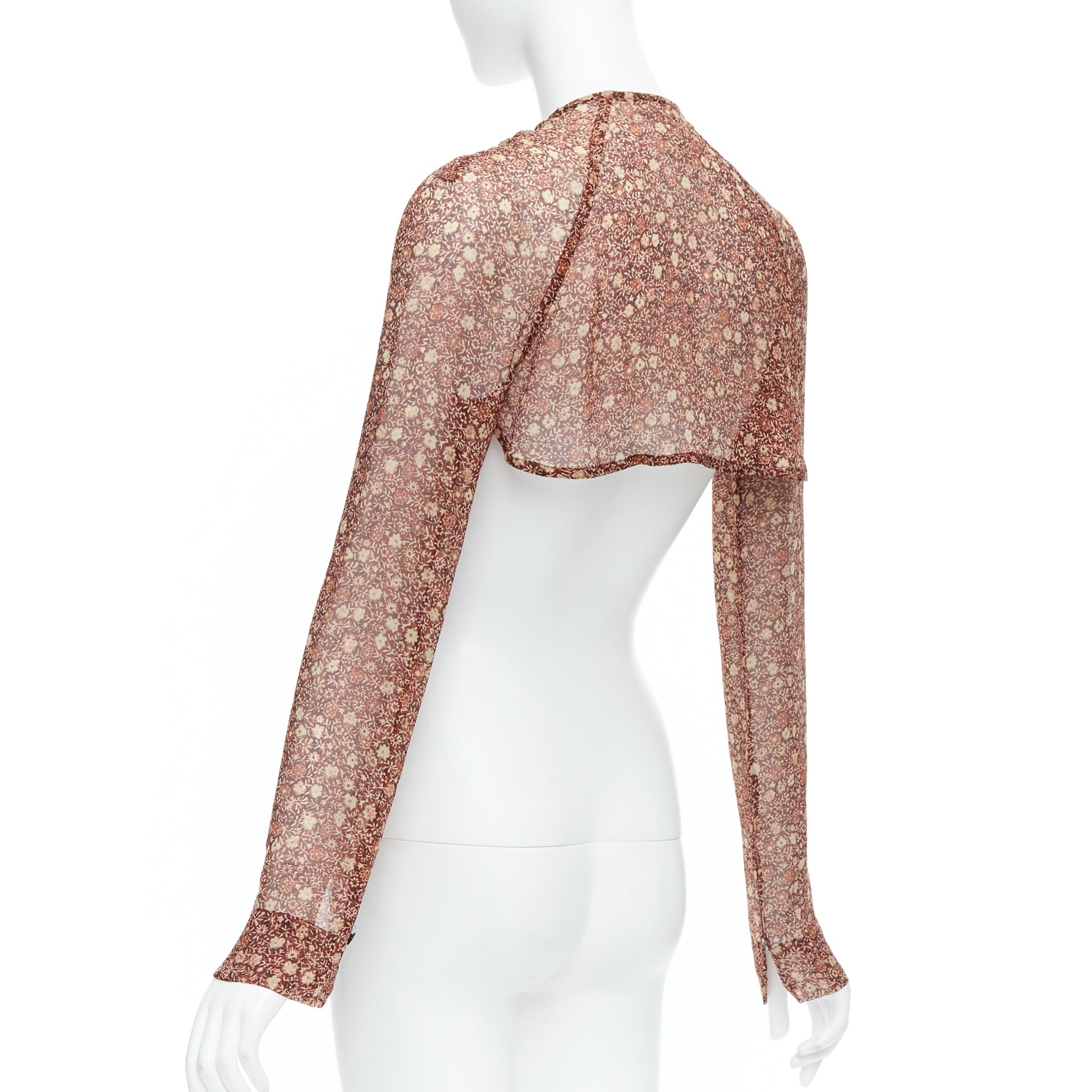 Dries Van Noten Fur Floral Crop Top - Detail 1