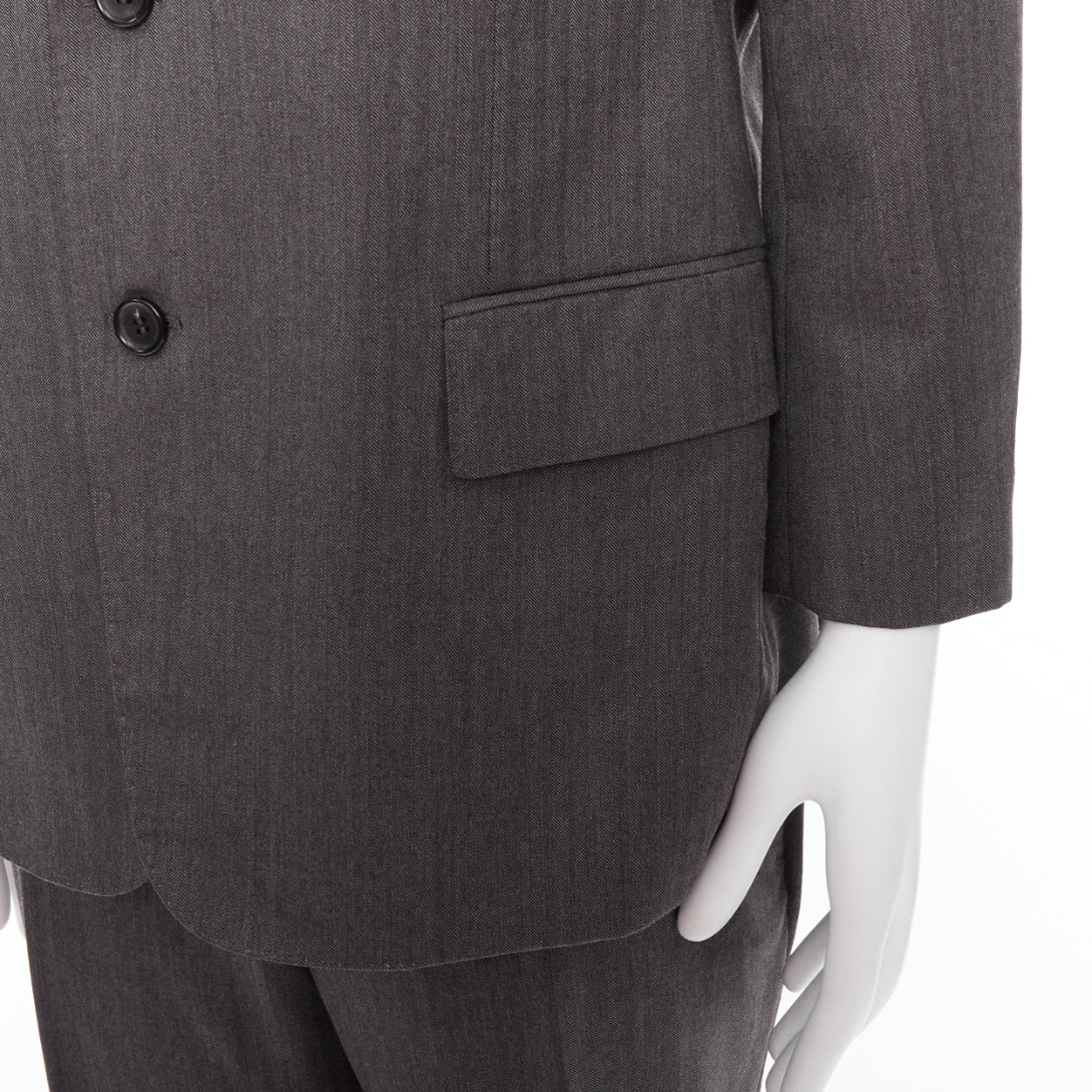 Gucci Grey Cropped Sleeve Suit - Back view