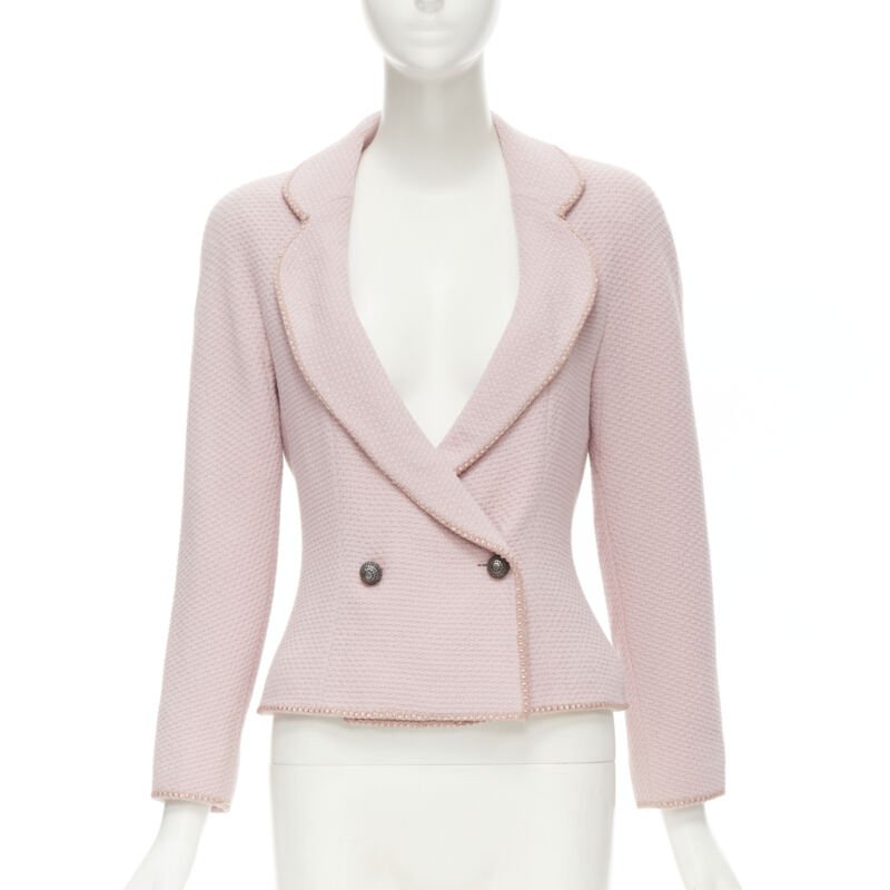 Dior Pink Tweed Ribbon Jacket