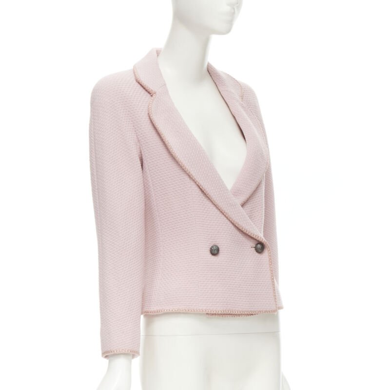 Dior Pink Tweed Ribbon Jacket - Back view