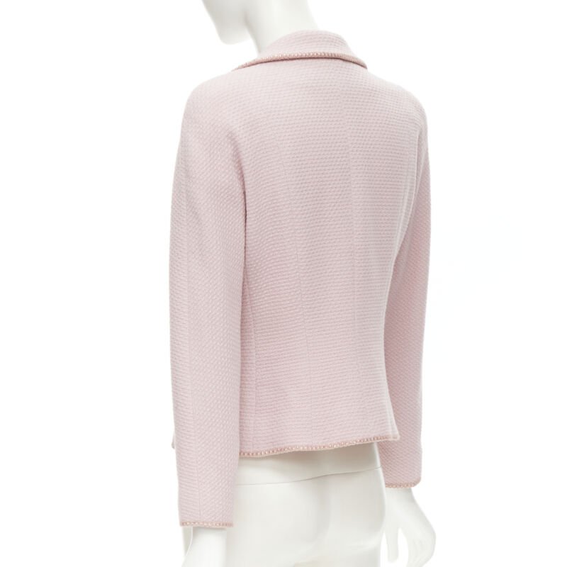 Dior Pink Tweed Ribbon Jacket - Side view