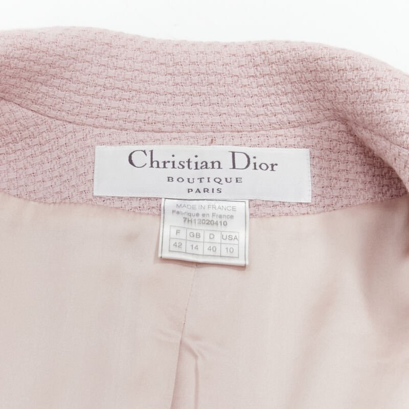 Dior Pink Tweed Ribbon Jacket - Image 10