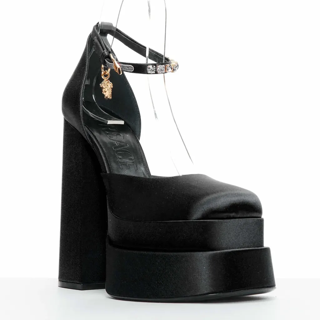 Versace Aevitas Pink Platform Black Never worn - Back View