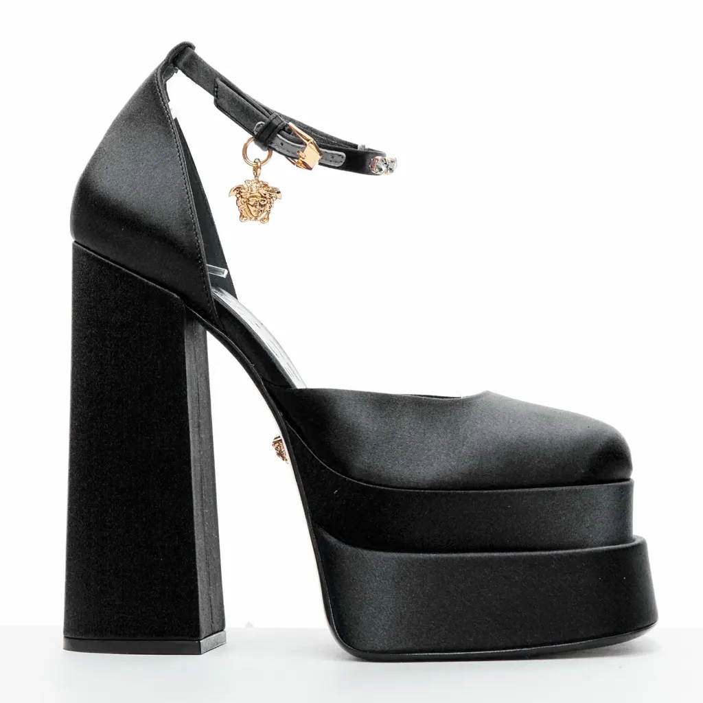 Versace Aevitas Black Platform Black Never worn - Front View