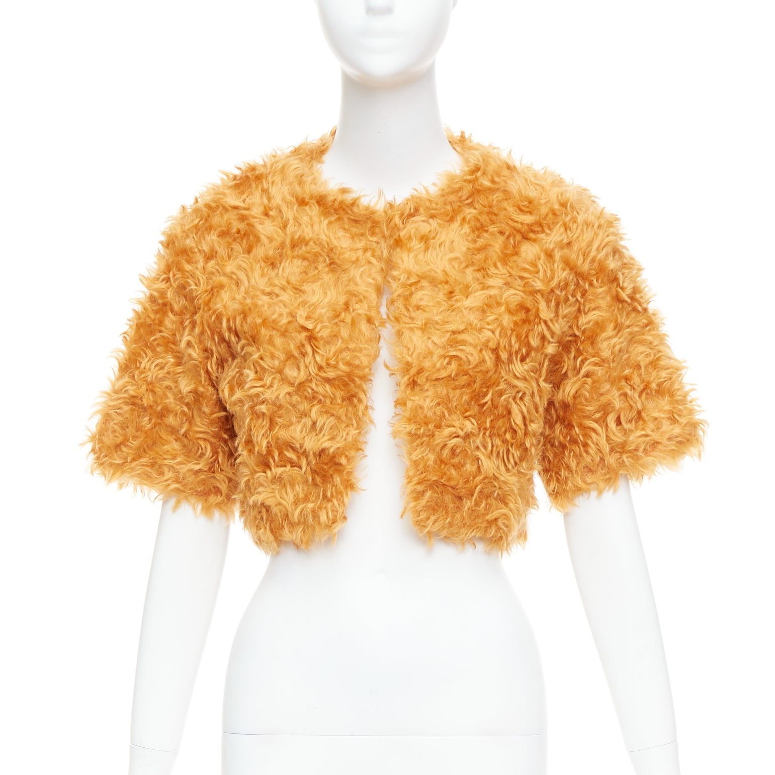Prada Orange Furry Jacket