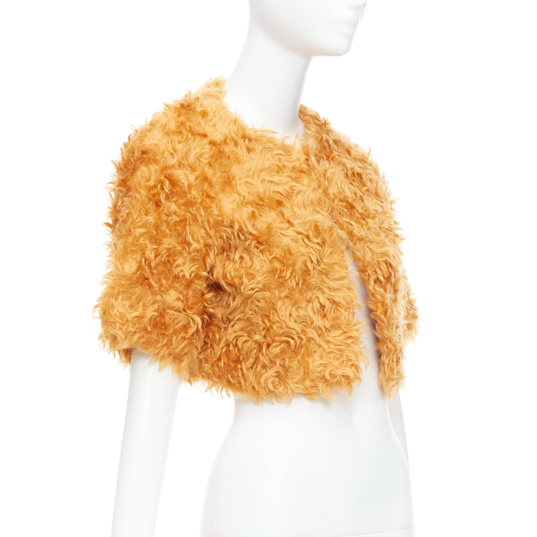 Prada Orange Furry Jacket - Image 6