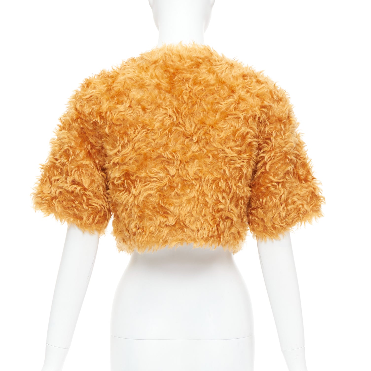 Prada Orange Furry Jacket - Side view