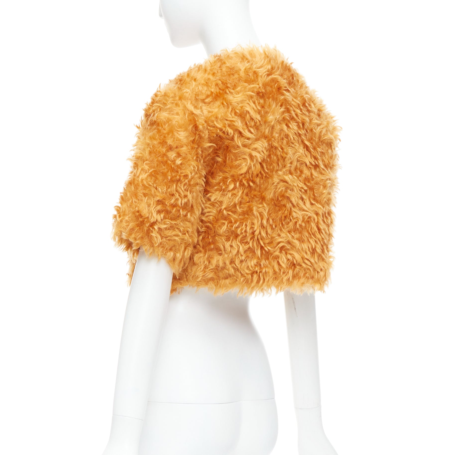 Prada Orange Furry Jacket - Detail 1