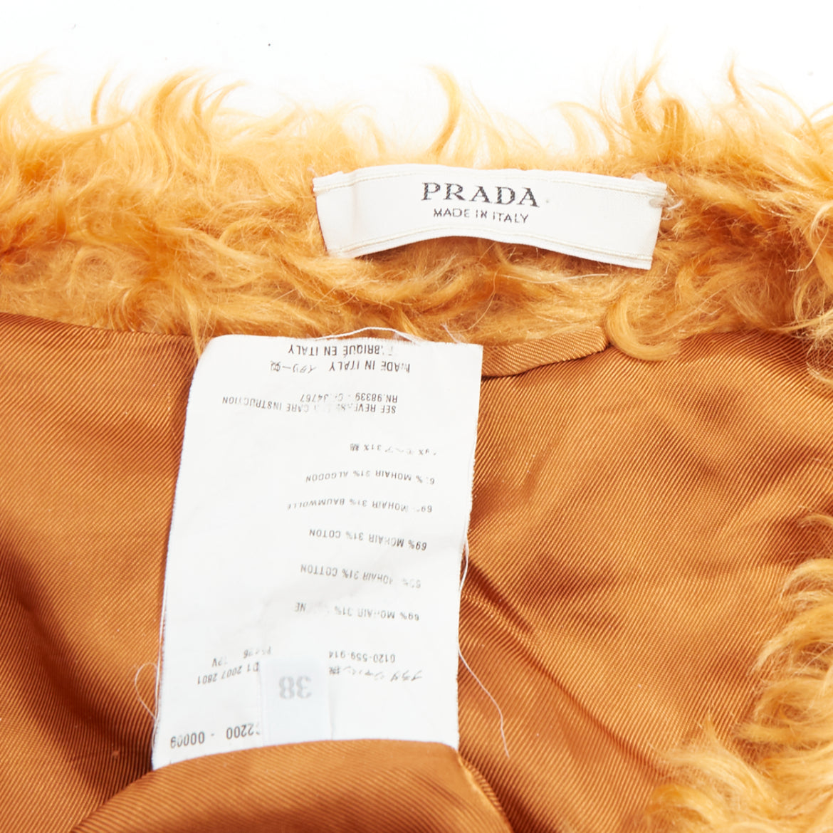 Prada Orange Furry Jacket - Image 10