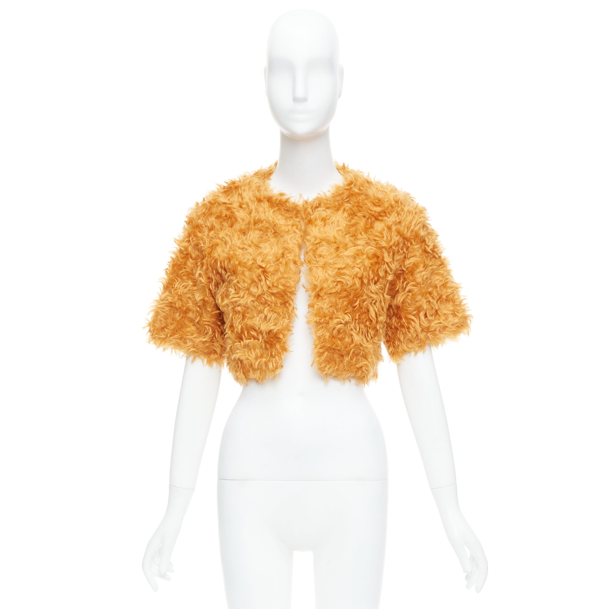 Prada Orange Furry Jacket - Image 11