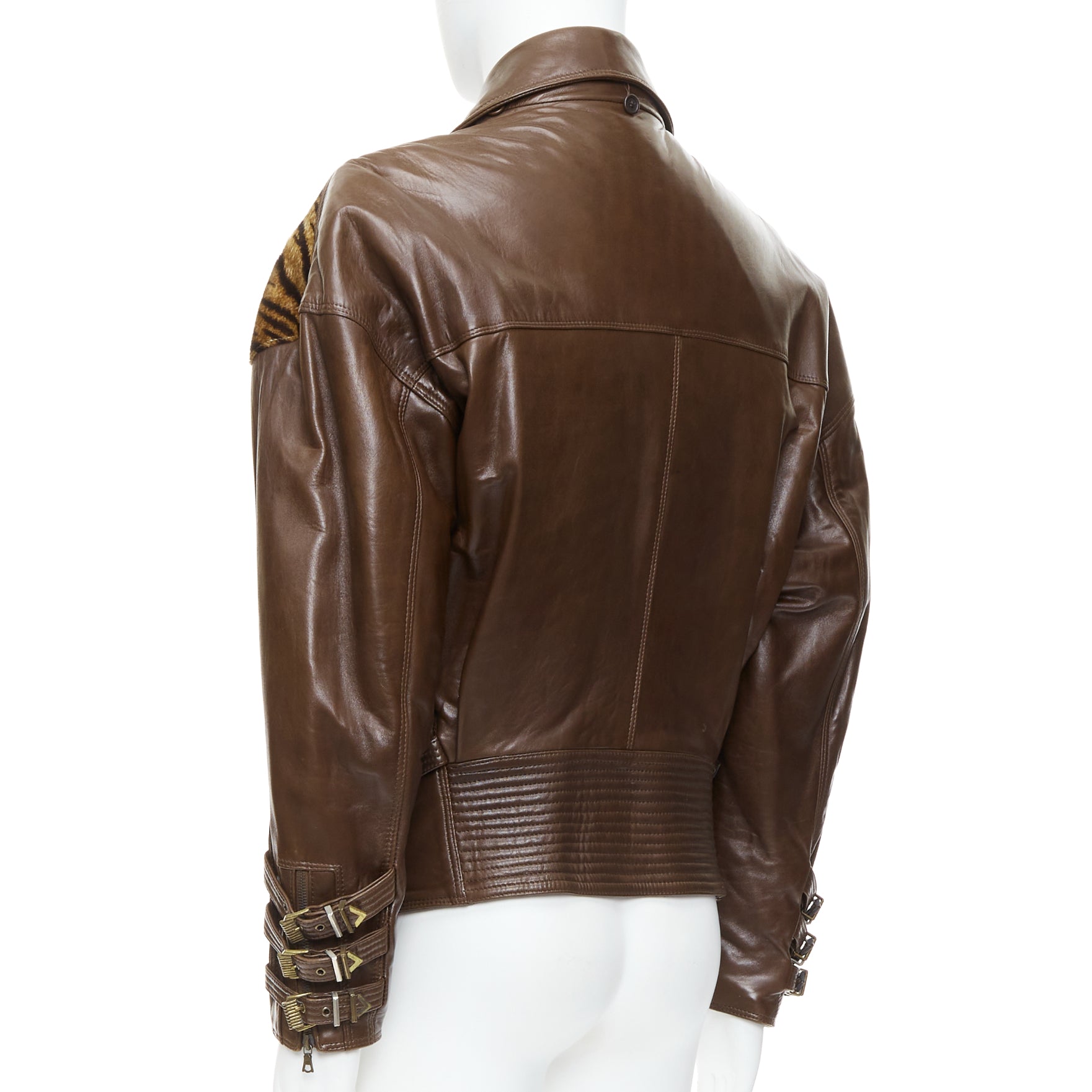 Gianni Versace Tiger Leather Bomber - Detail 2