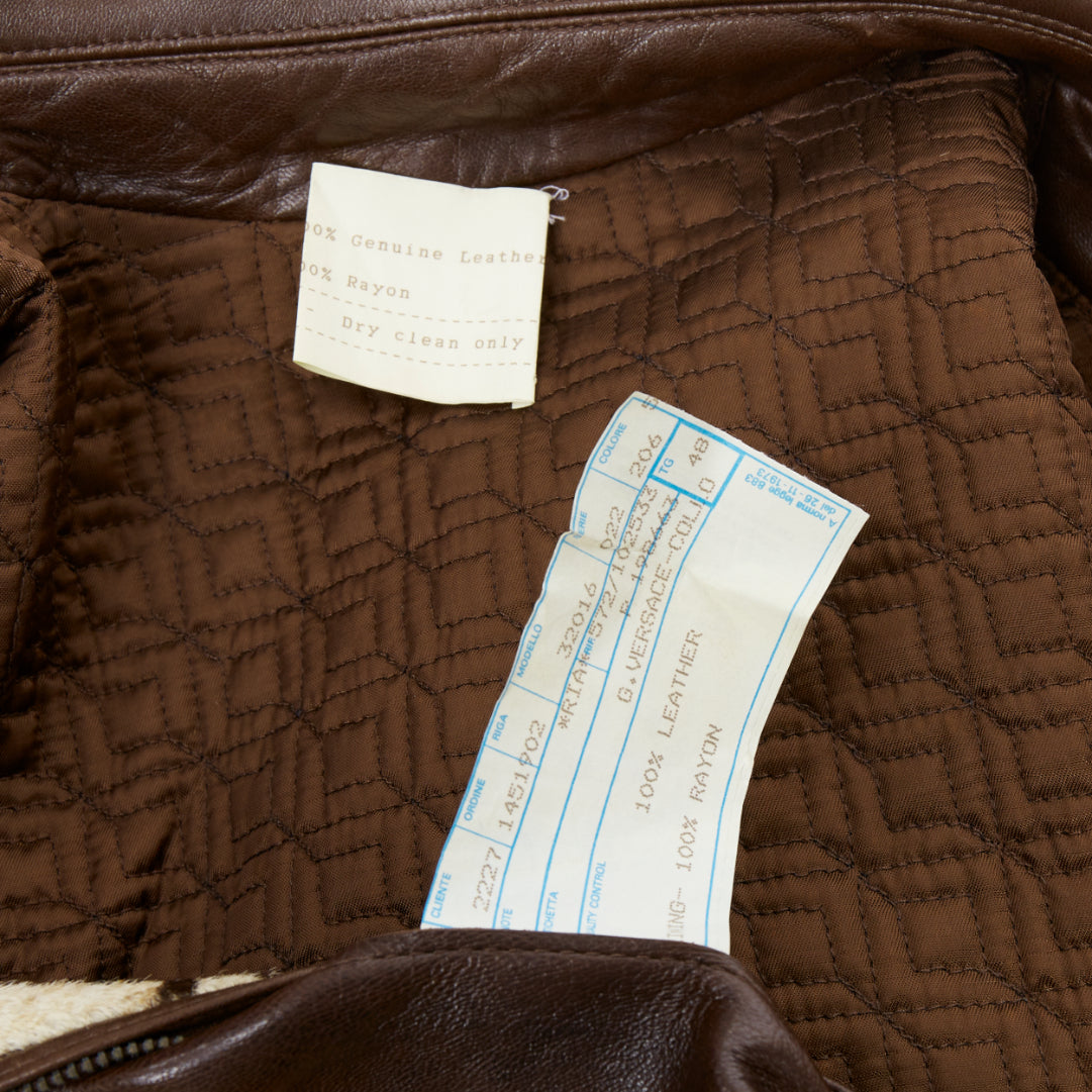 Gianni Versace Tiger Leather Bomber - Image 11