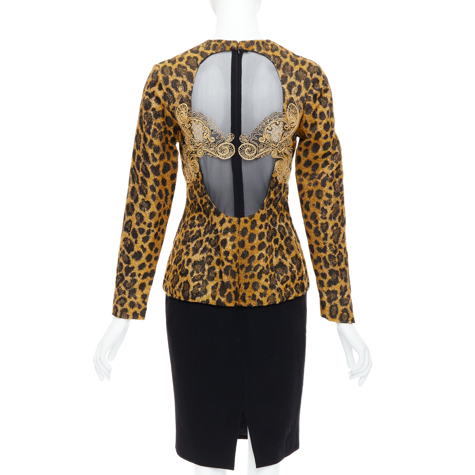 Christian Dior Leopard Sheer Dress