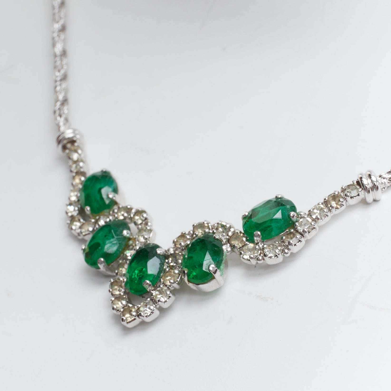 Christian Dior Cluster Crystal Necklace - Back view