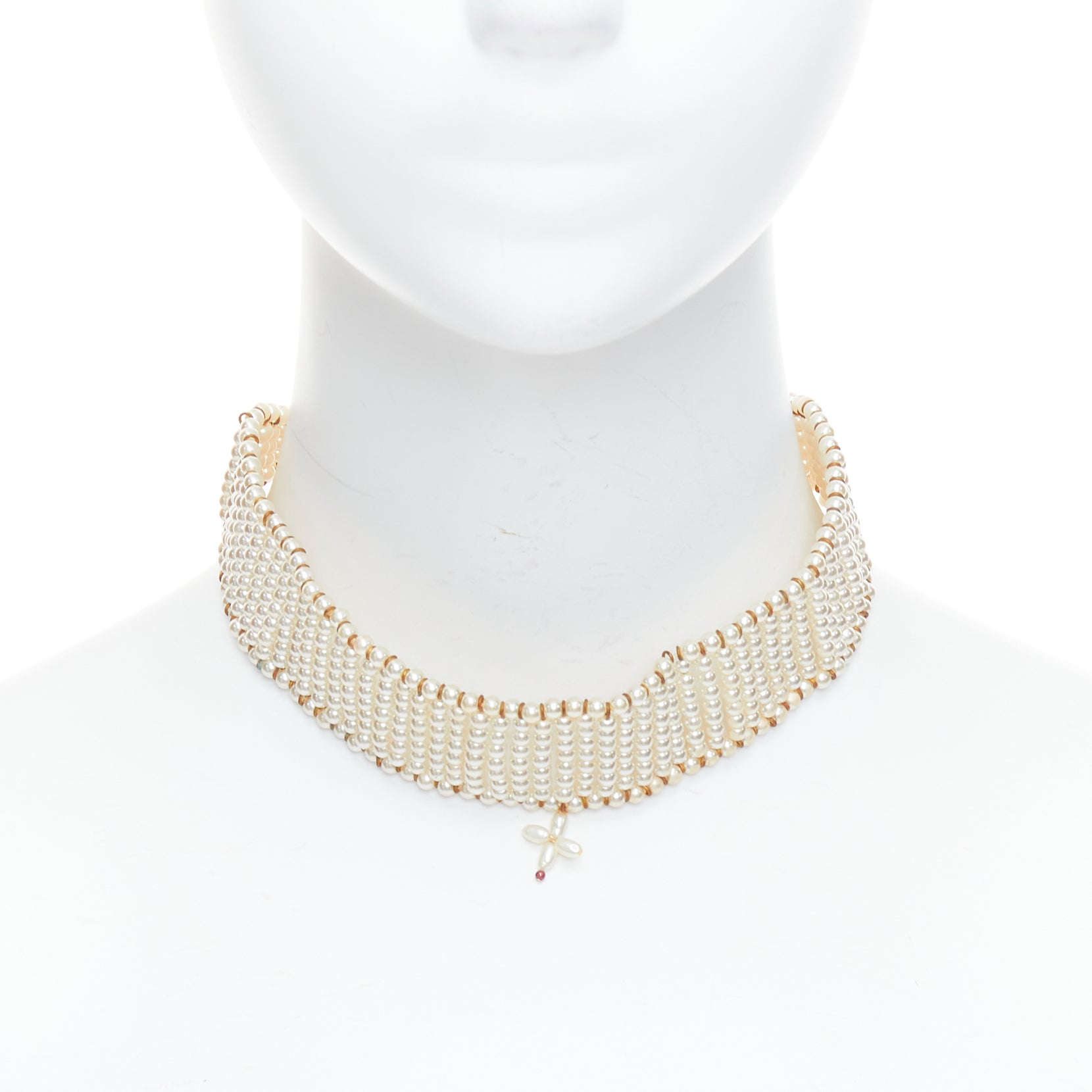 Dolce & Gabbana Pearl Cross Necklace