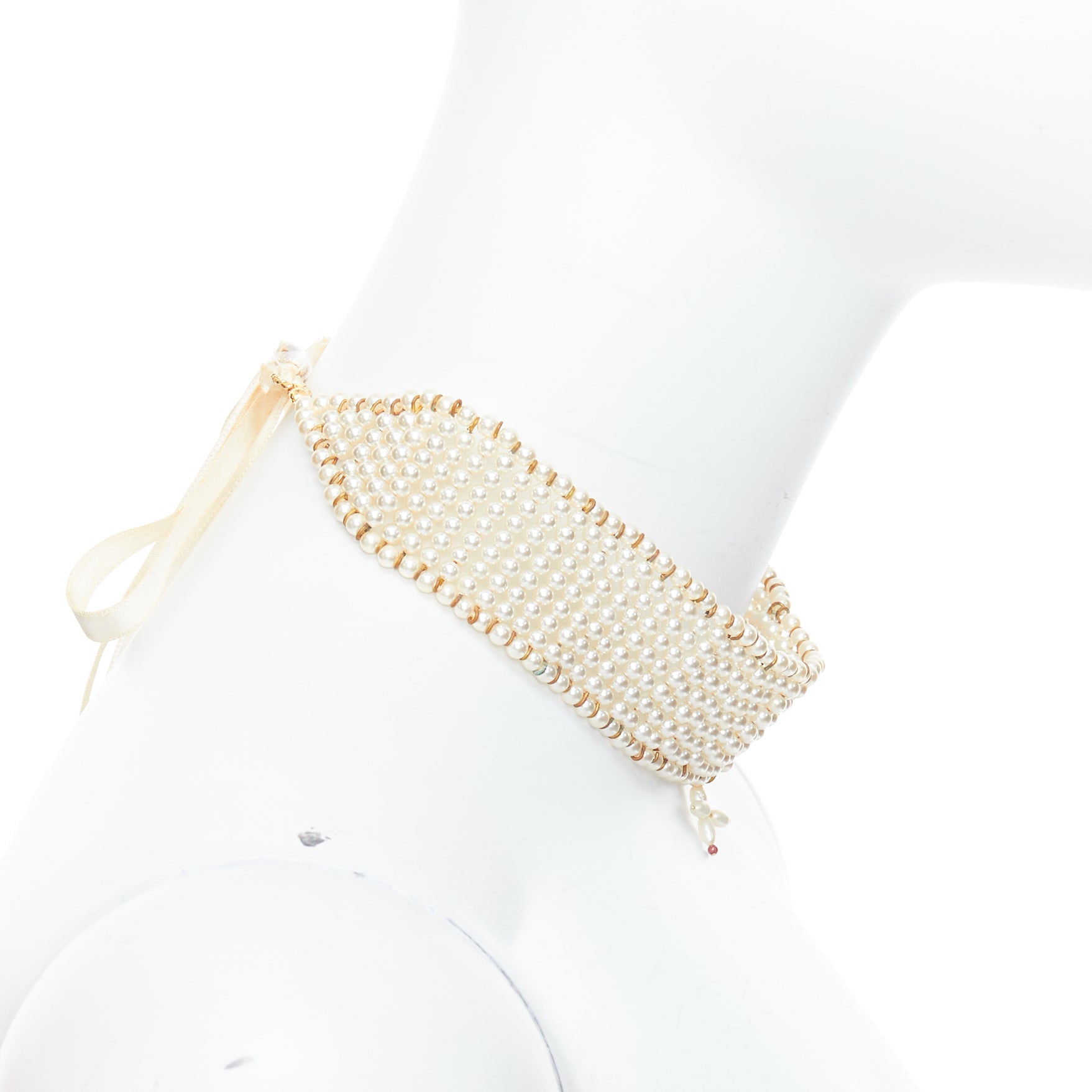 Dolce & Gabbana Pearl Cross Necklace - 4