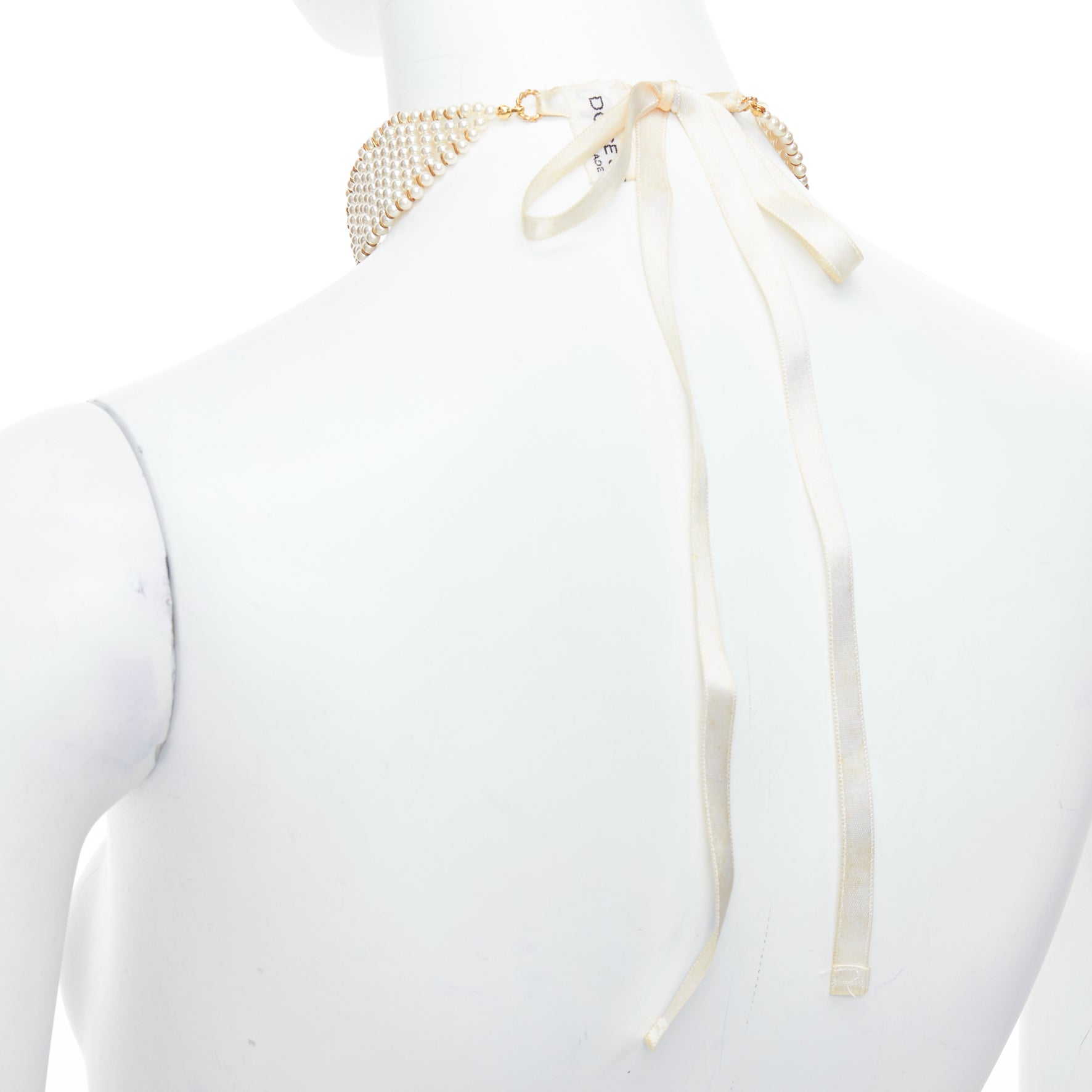 Dolce & Gabbana Pearl Cross Necklace - Detail 1