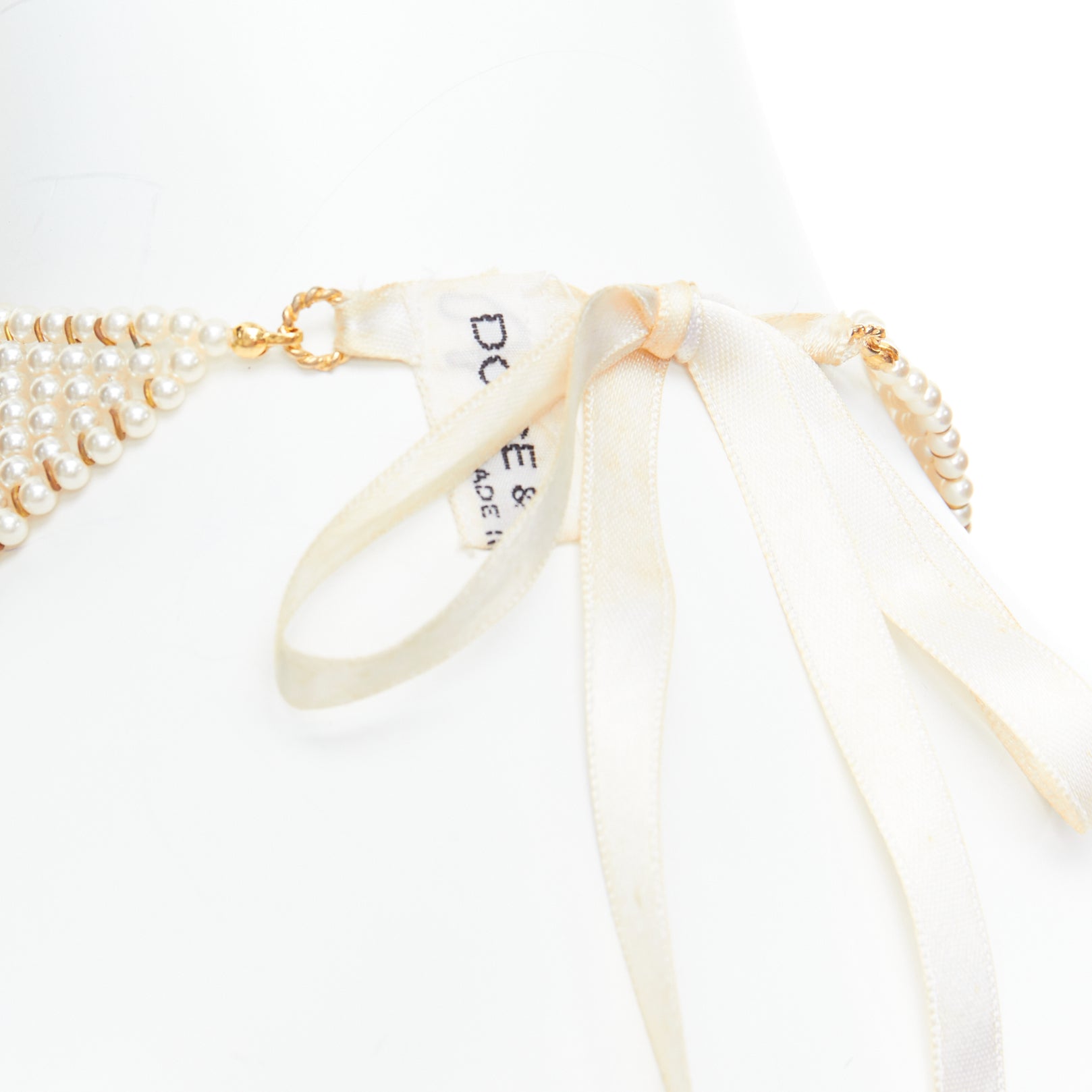 Dolce & Gabbana Pearl Cross Necklace - Detail 2