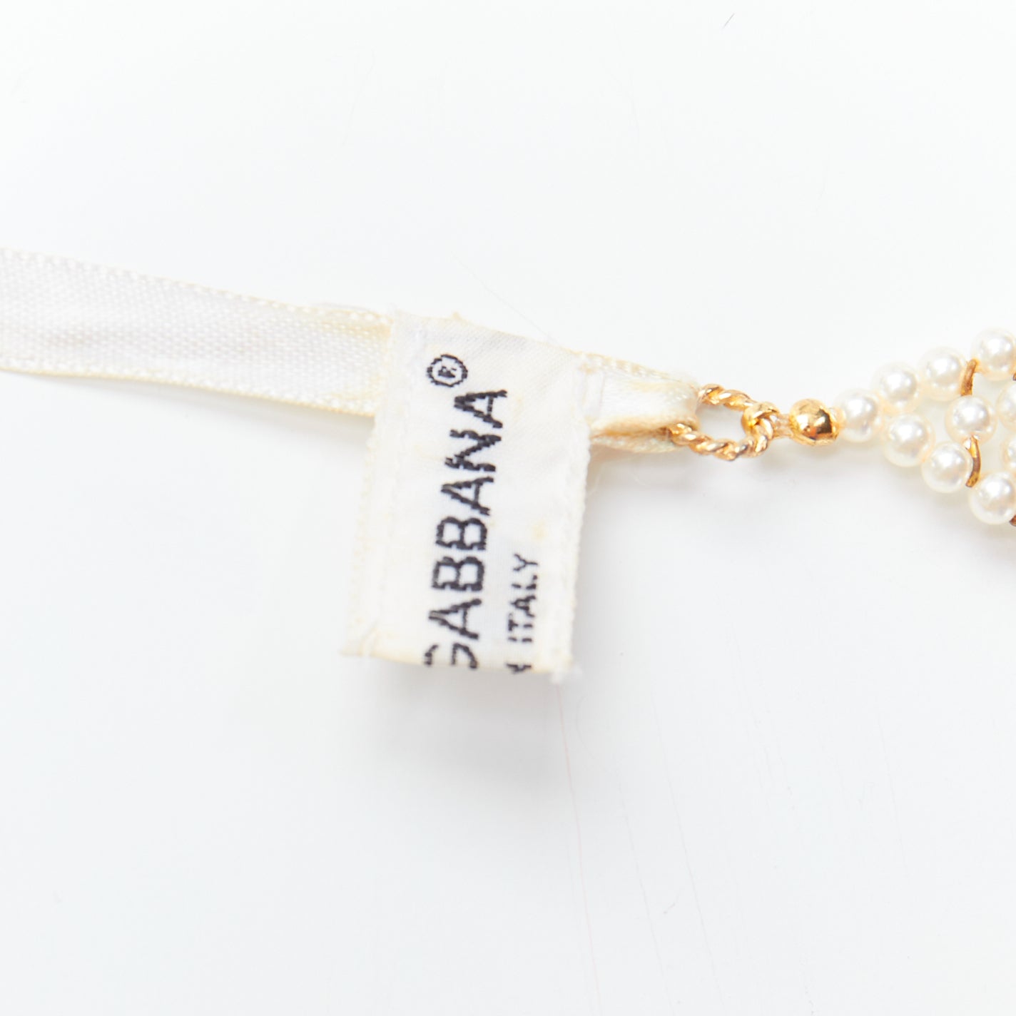 Dolce & Gabbana Pearl Cross Necklace - Image 10