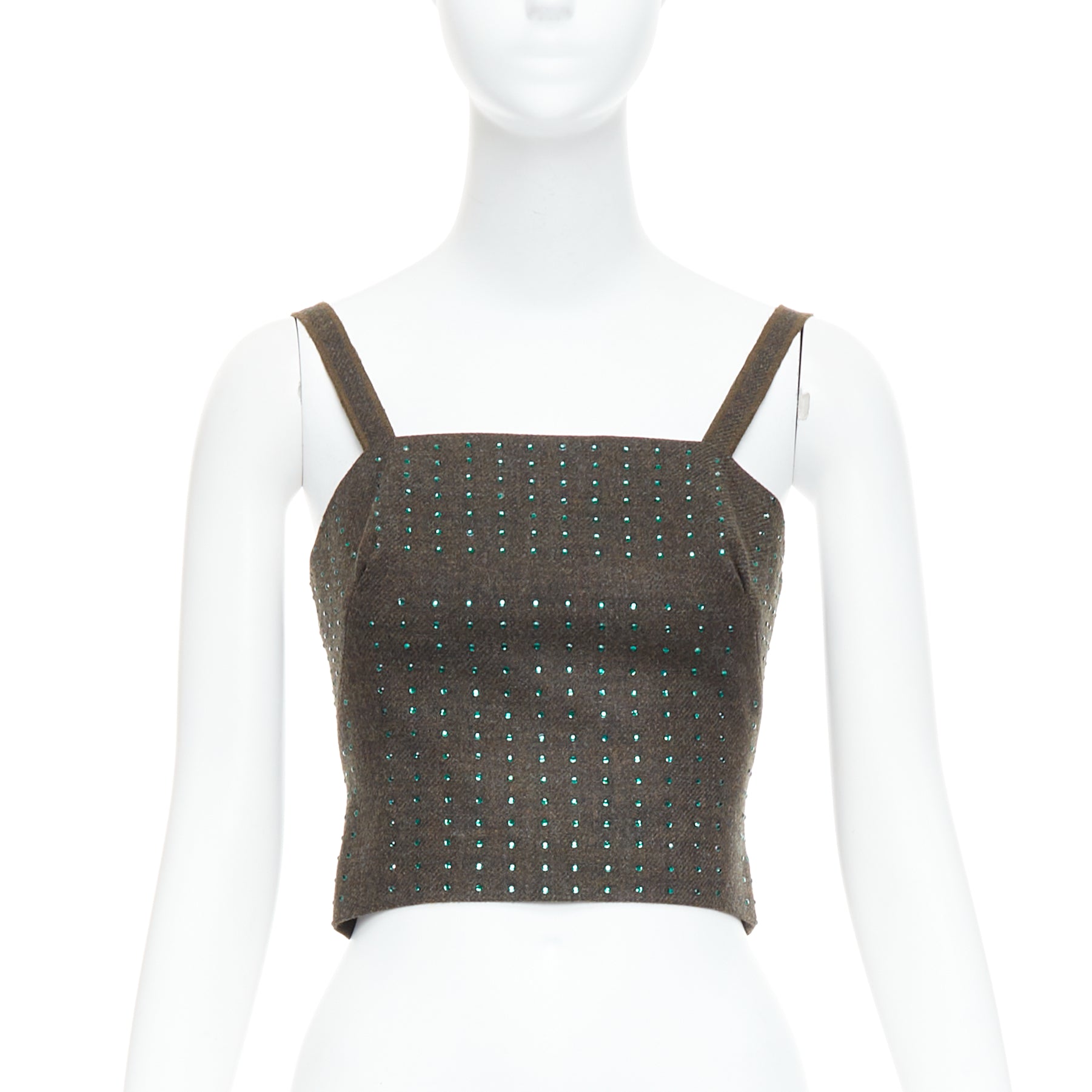 Miu Miu Green Crystal Bustier
