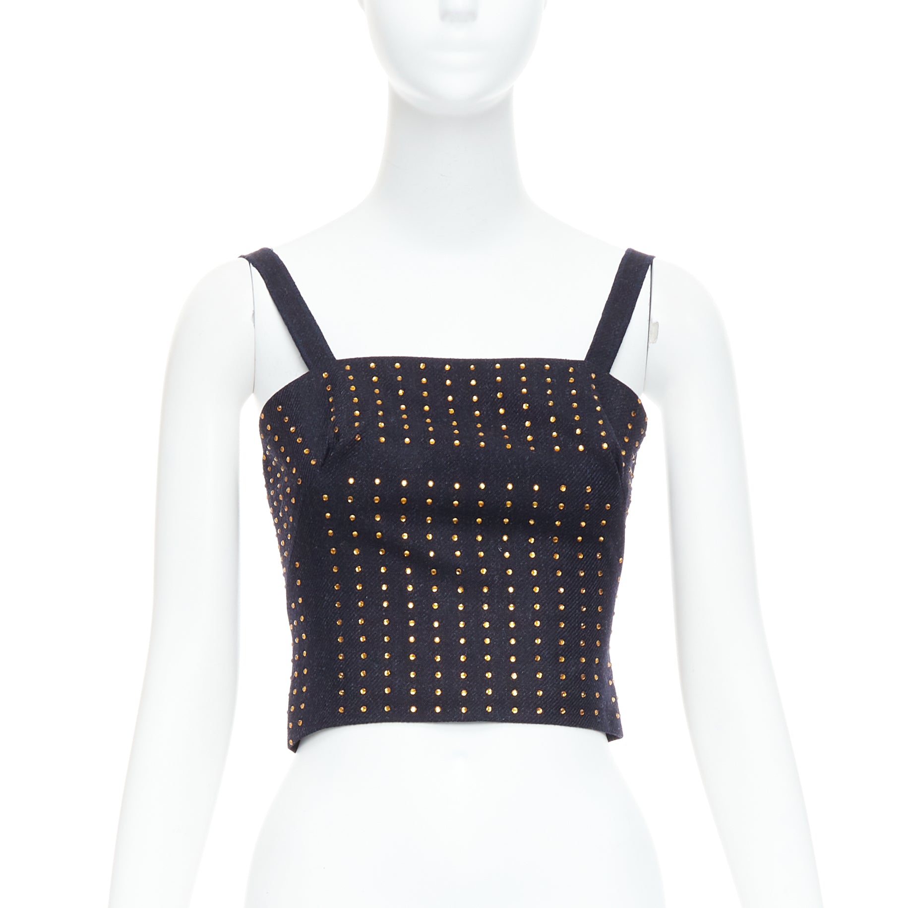 Miu Miu Black Crystal Bustier