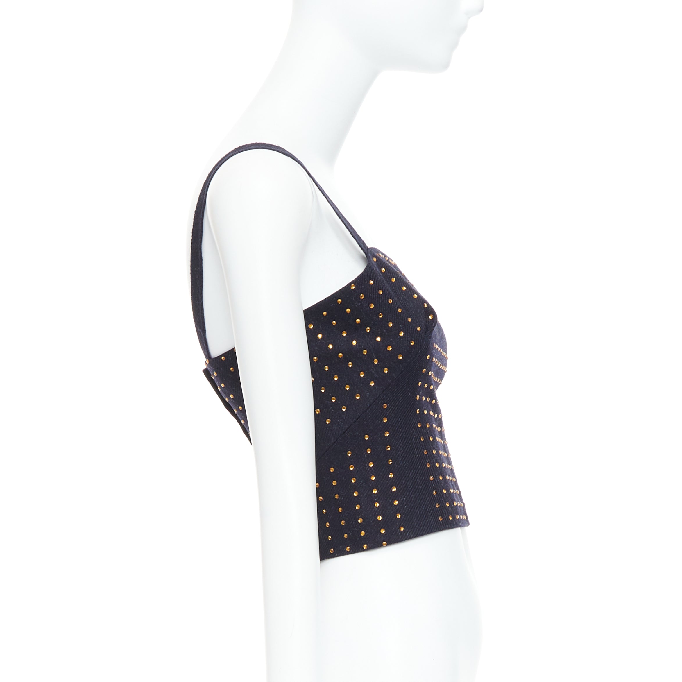 Miu Miu Black Crystal Bustier - 4