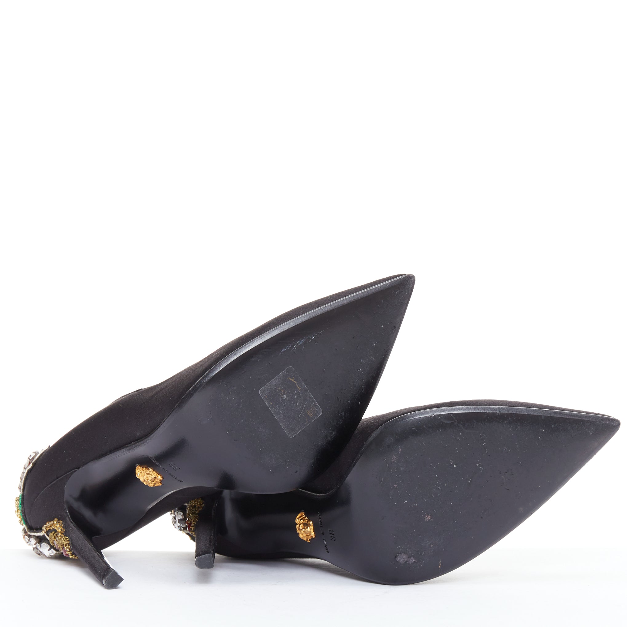 Versace Satin Cross Heels - Image 11