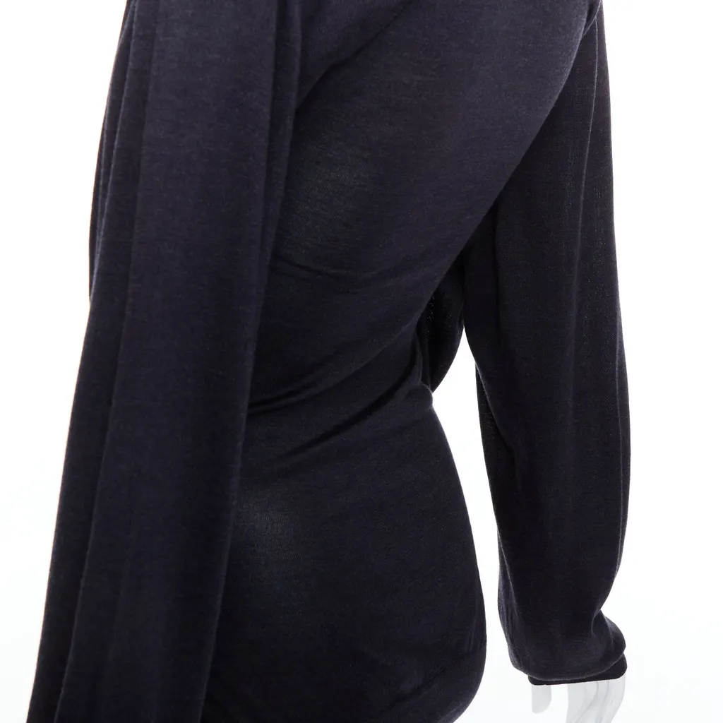 Maison Martin Margiela Layered Deconstructed Sweater Black Silk Never worn - Back View