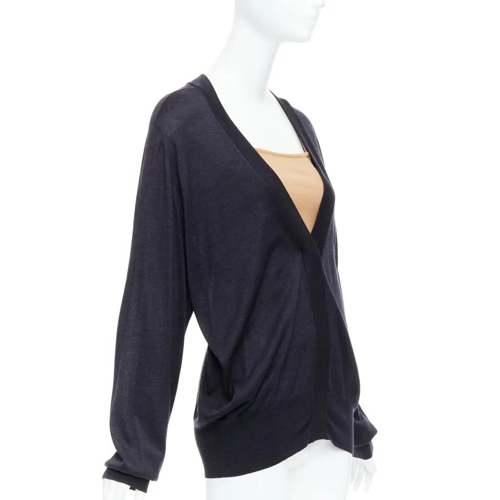 Maison Martin Margiela Layered Deconstructed Sweater Black Silk Never worn - Inside View