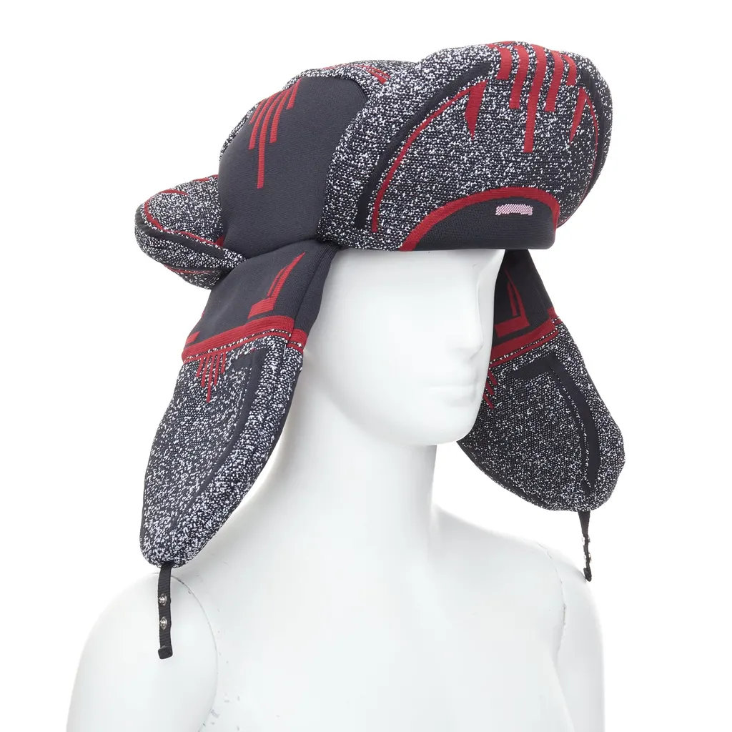 Prada Red Logo Trapper Hat Red Never worn, with tag - Front View