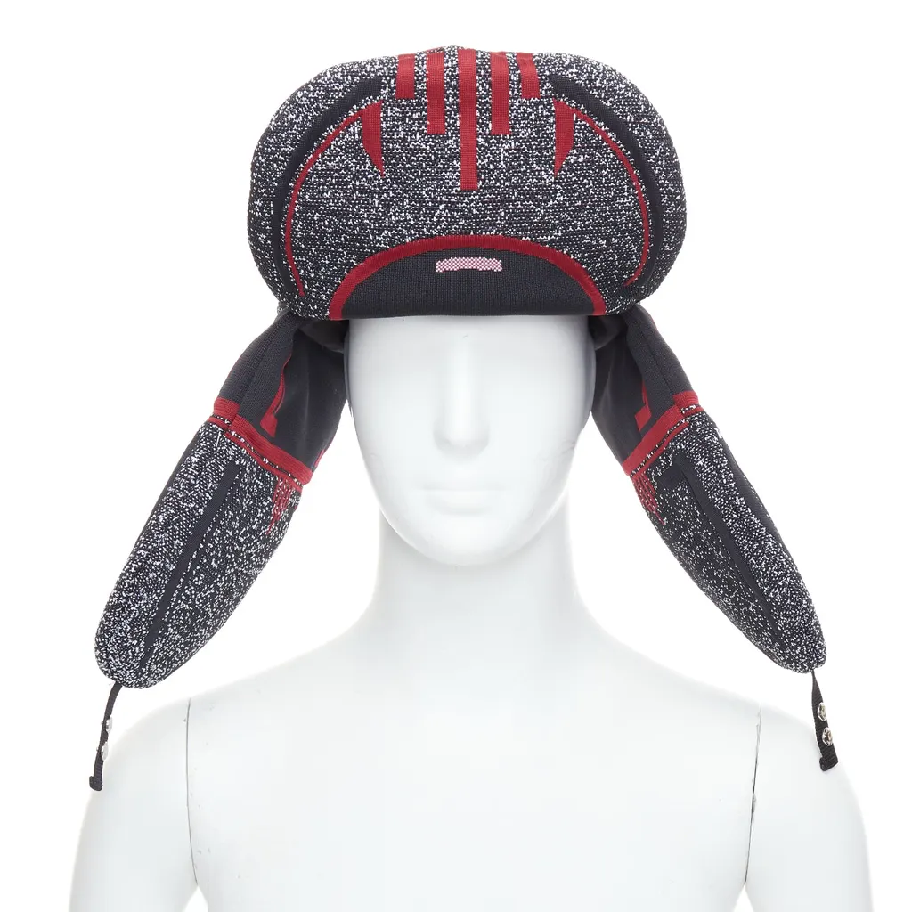 Prada Red Logo Trapper Hat Red Never worn, with tag - Inside View
