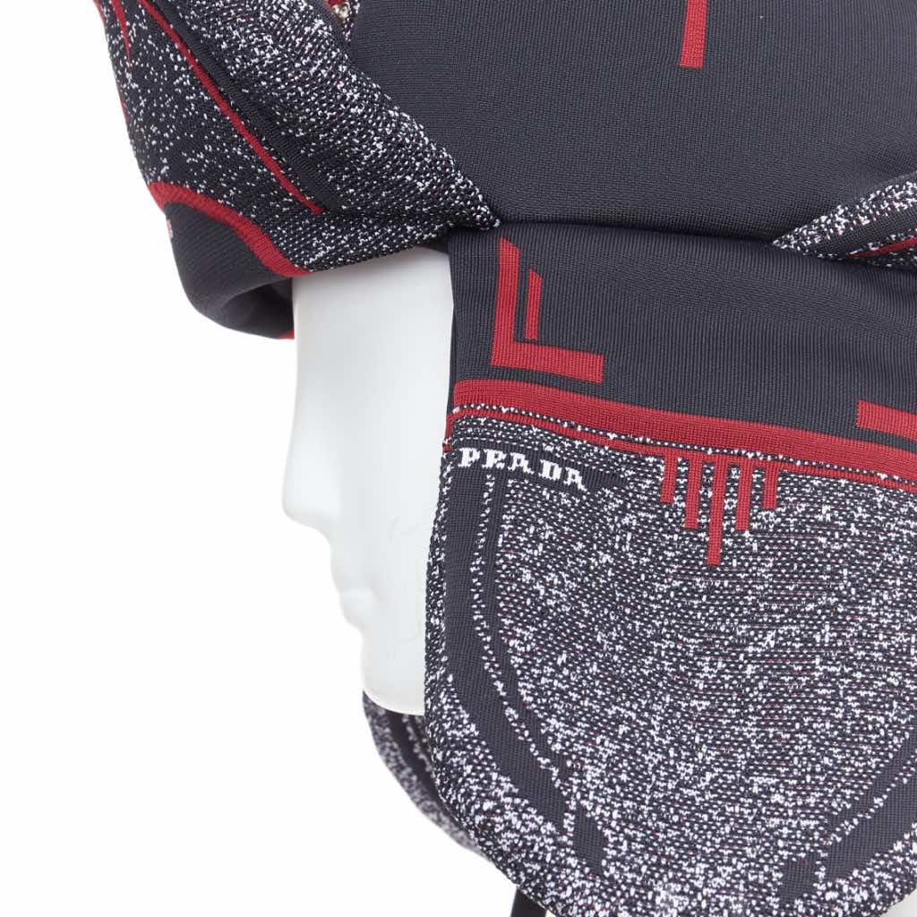 Prada Red Logo Trapper Hat - Detail 2