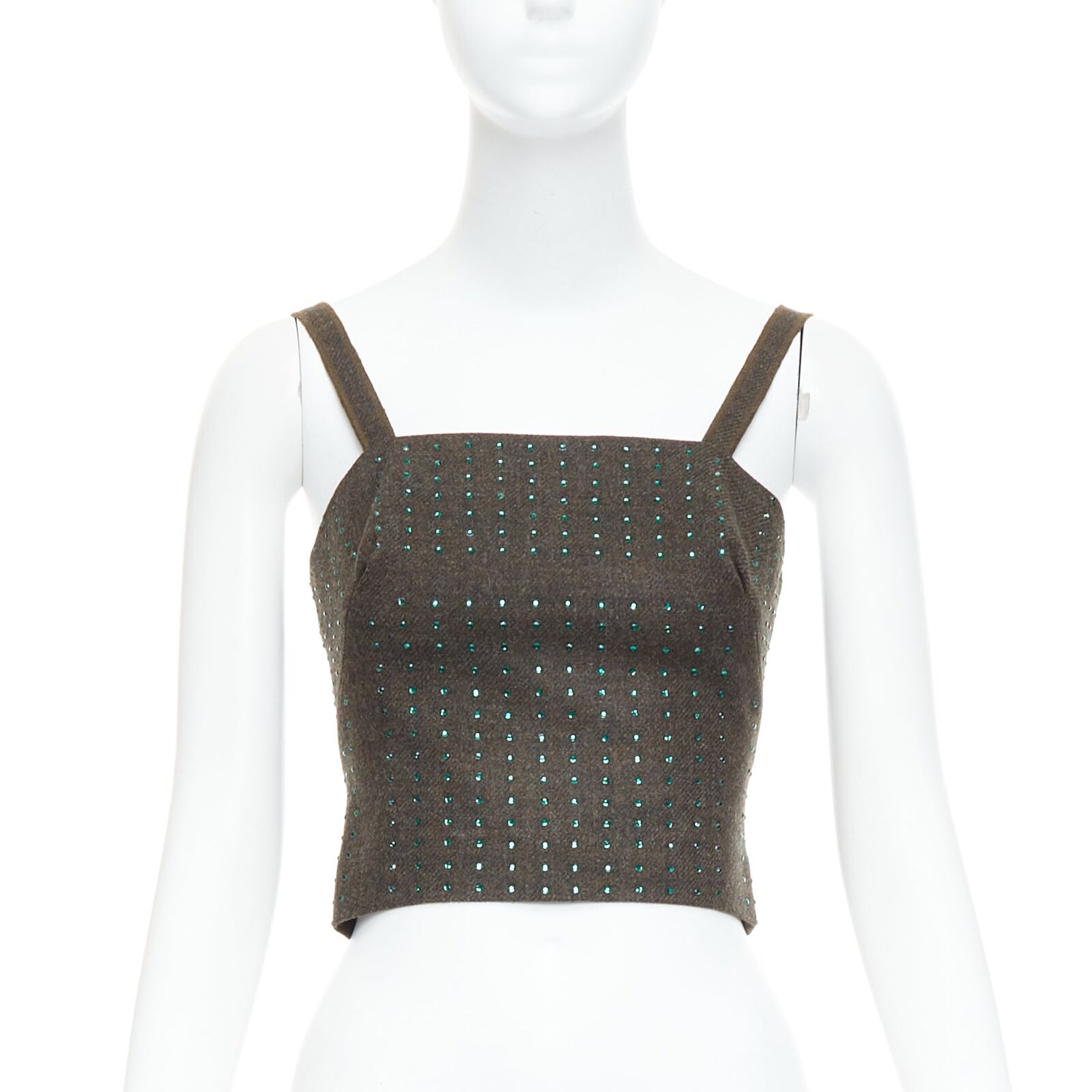Miu Miu Green Crystal Bustier