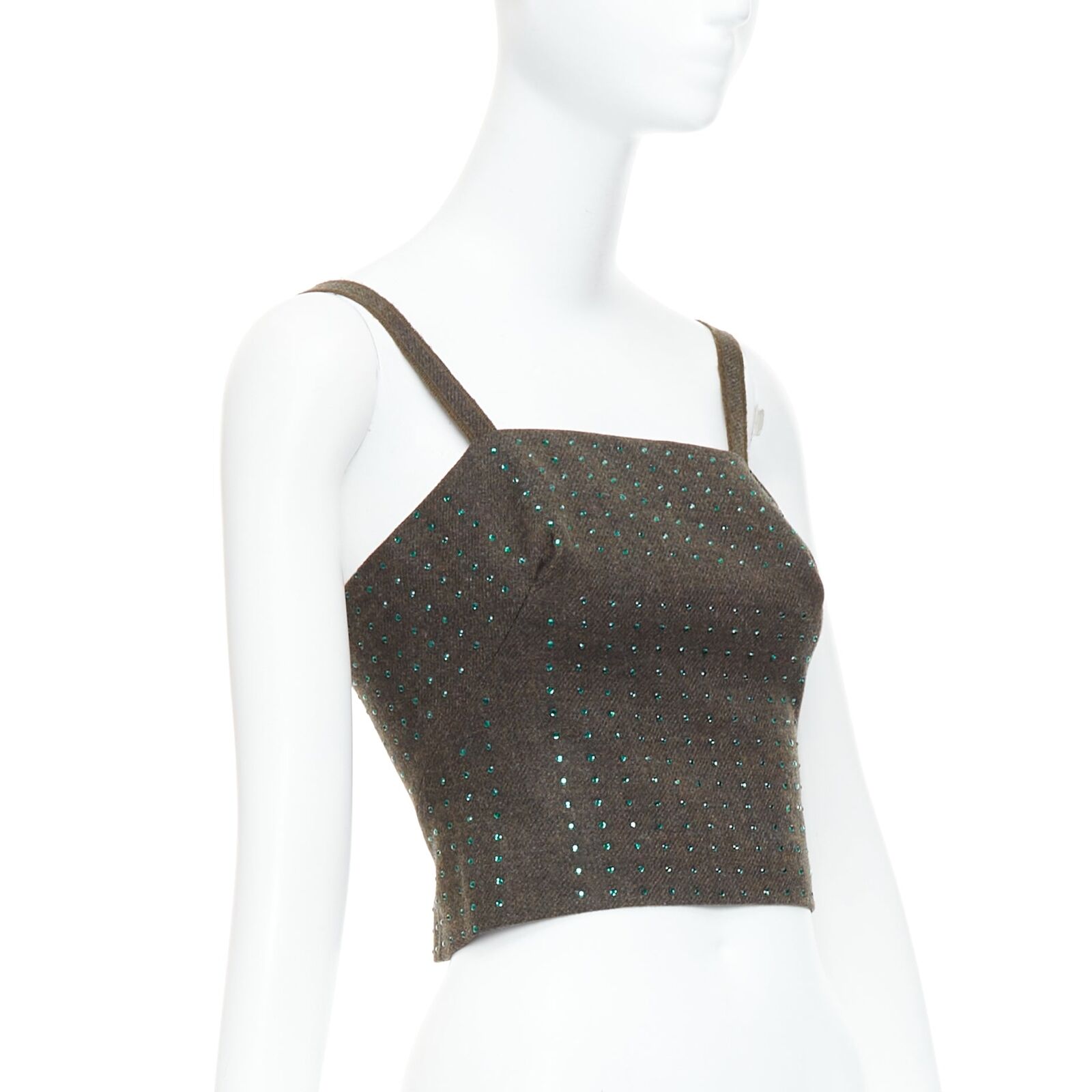 Miu Miu Green Crystal Bustier - Image 6