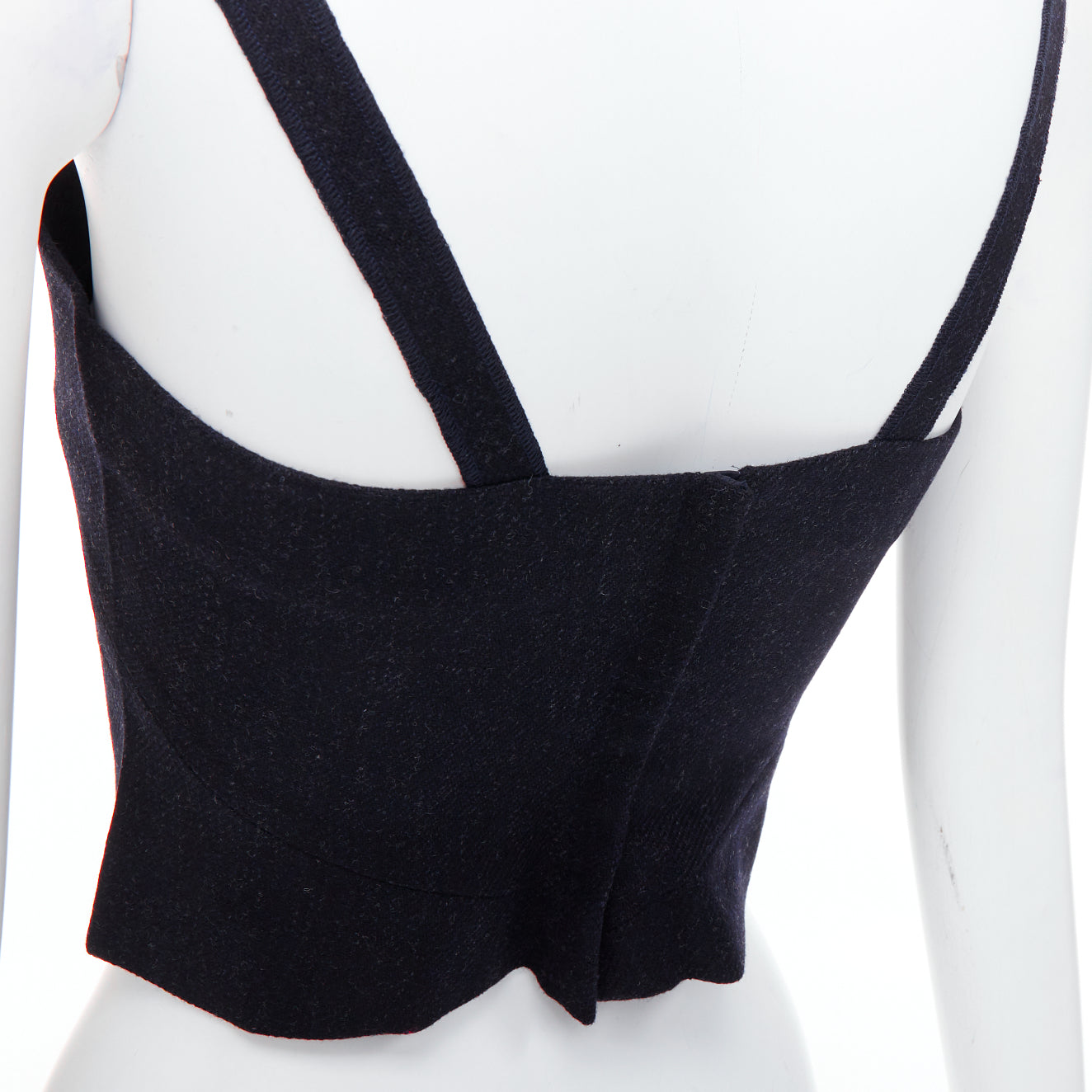 Miu Miu Charcoal Wool Bustier - Detail 2