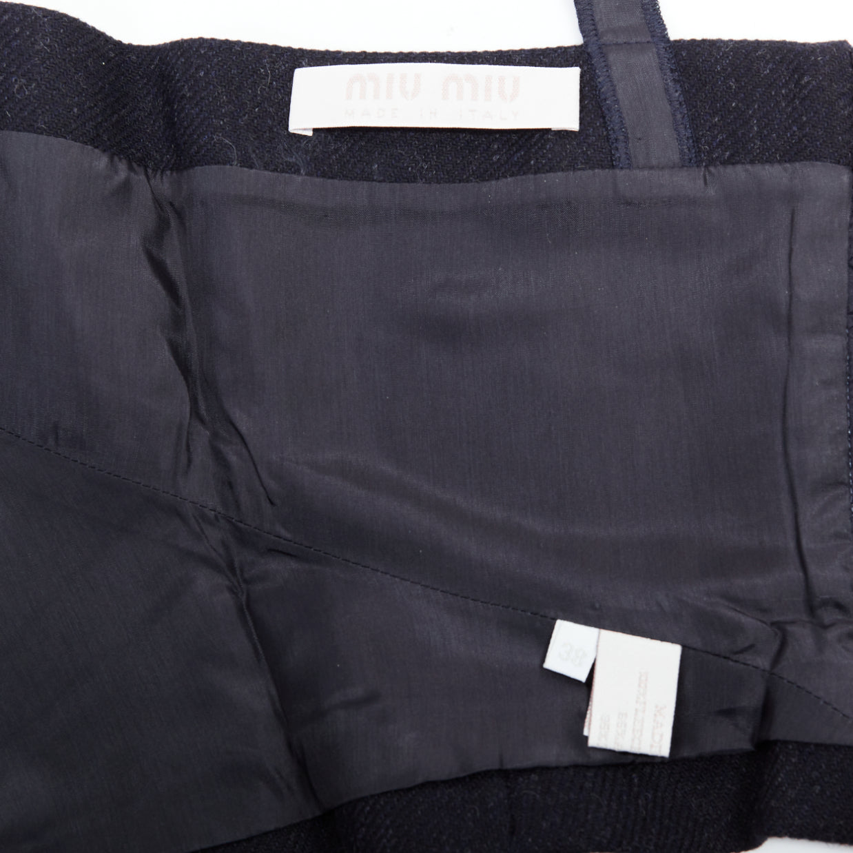 Miu Miu Charcoal Wool Bustier - Image 10