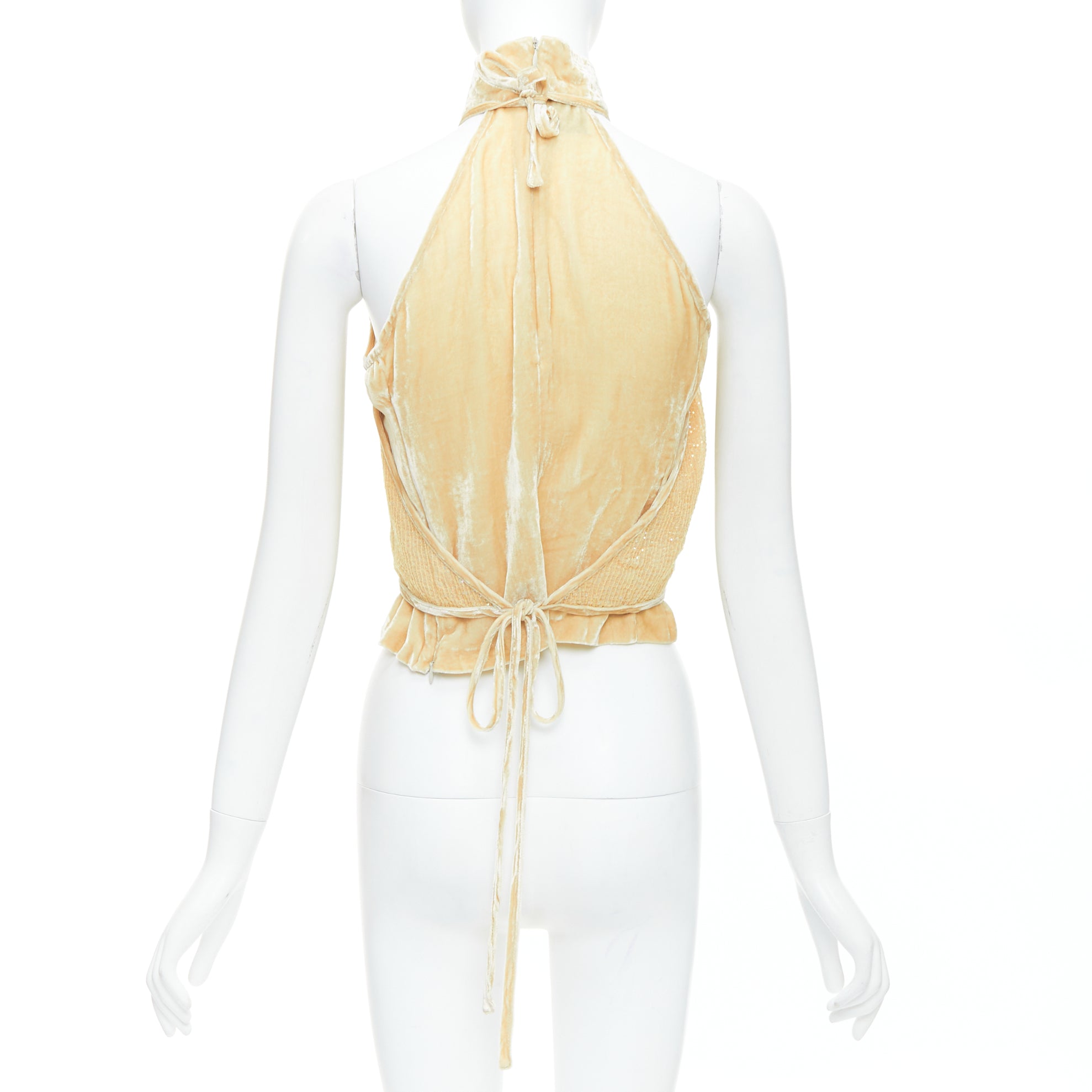 Gianfranco Ferre Beaded Velvet Halter - Side view
